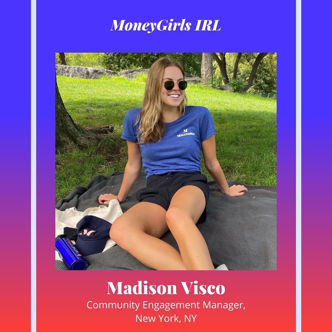 Anytime you look at MoneyGirls and feel there&rsquo;s a mission and community here that speaks to you -&nbsp;&nbsp;that&rsquo;s our own @madisonvisco, the woman behind all things community building. From giveaways to perks of the MoneyGirls Strategis