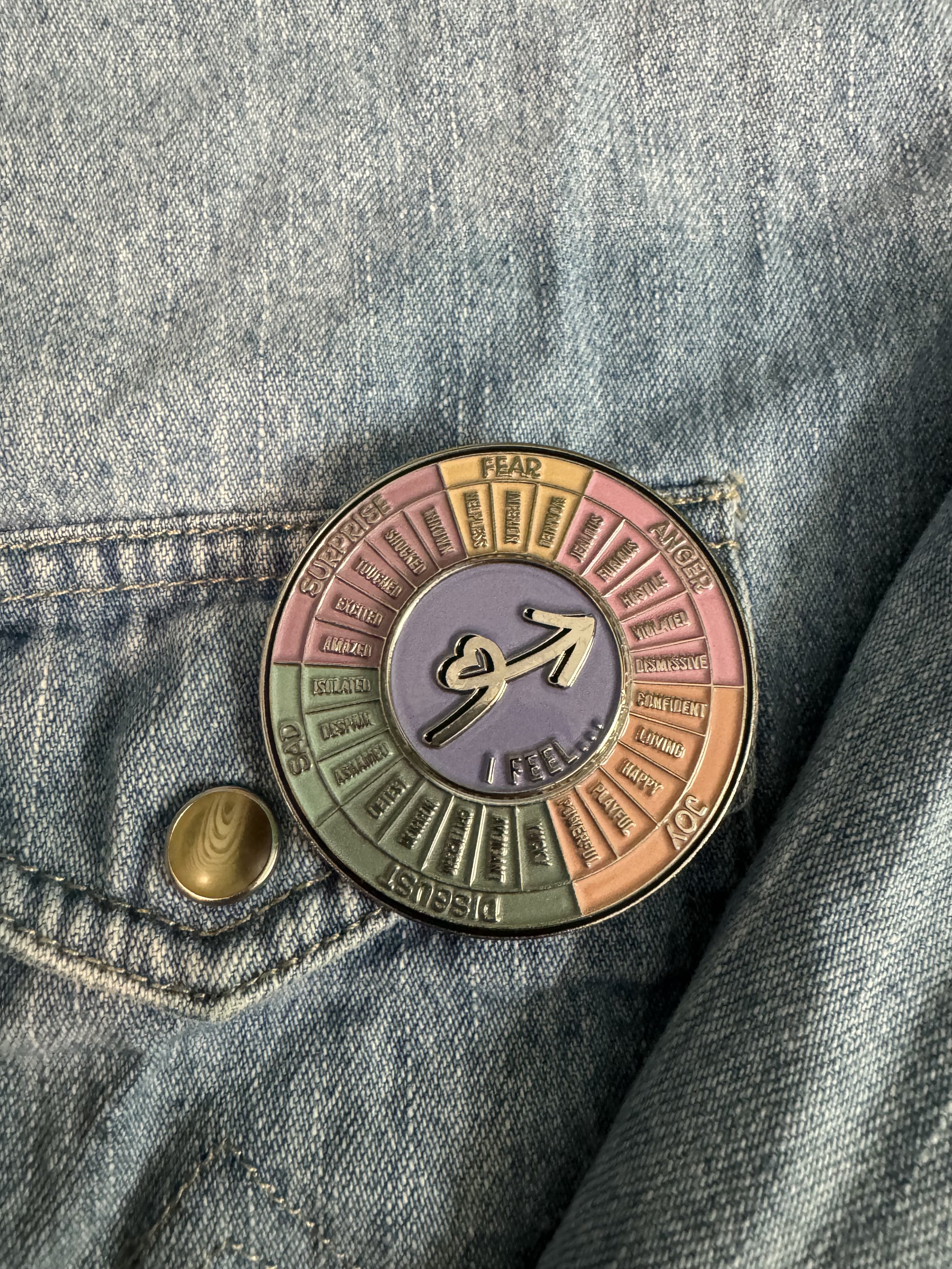 Feelings Wheel Enamel Pin