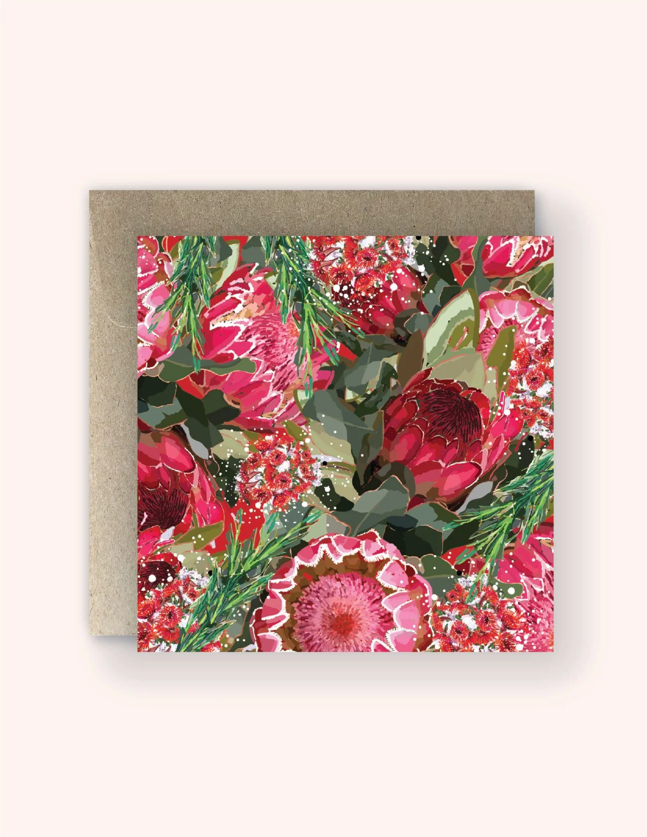 HOLIDAY PINK GREETING CARD