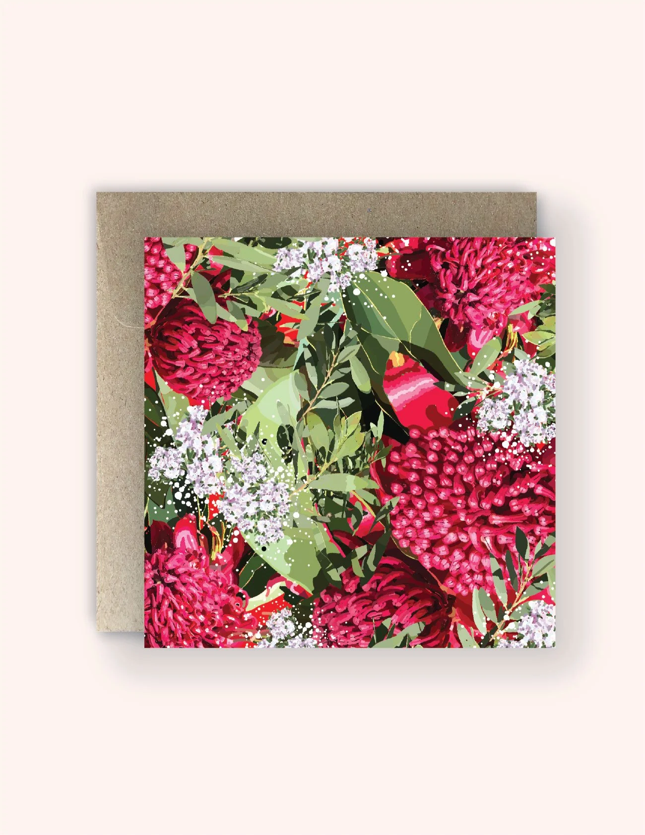 HOLIDAY RED GREETING CARD