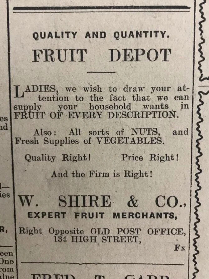 The very first advertisement to appear in the “Evening Standard” in December 19, 1922