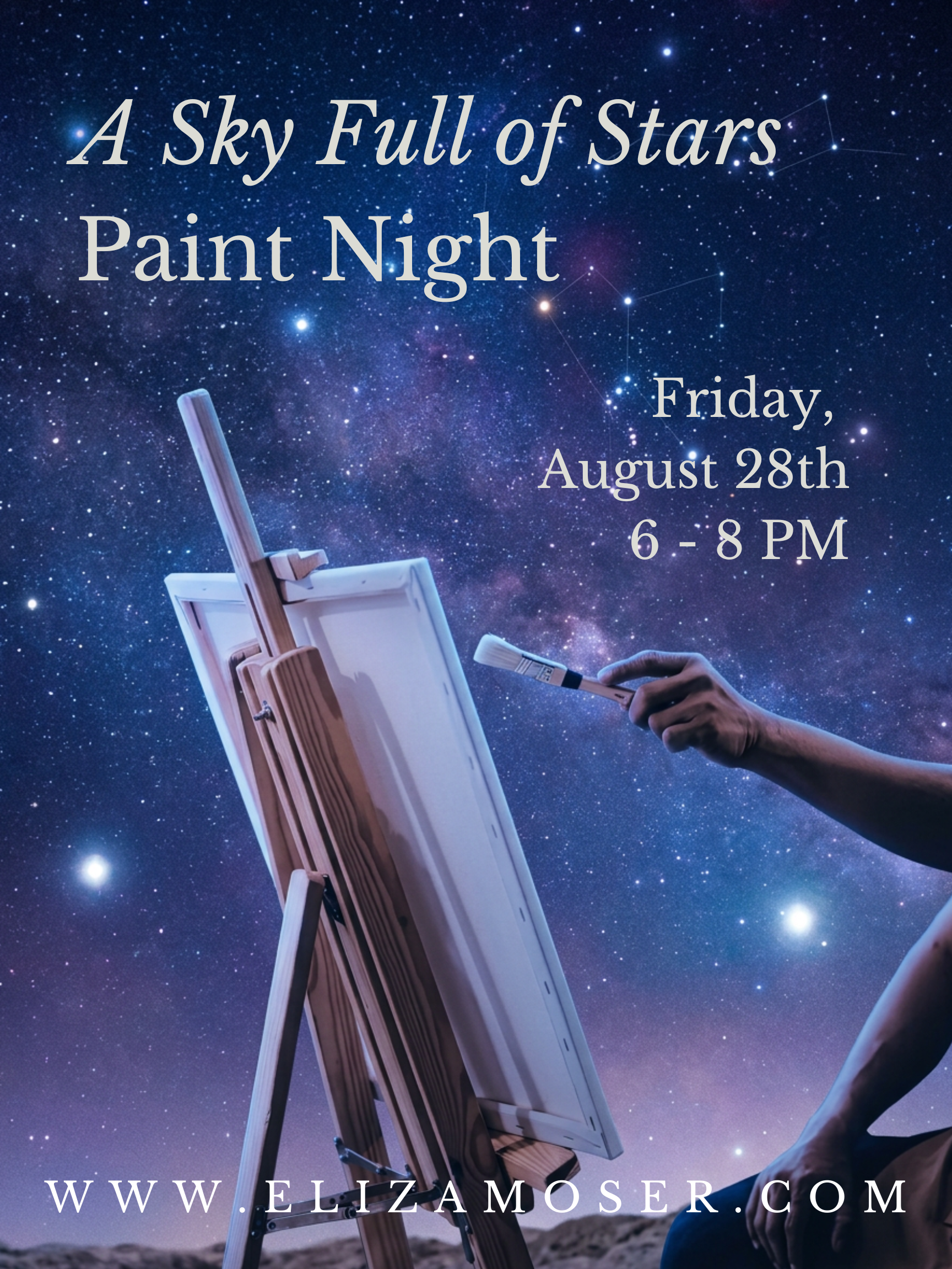 A Sky Full Of Stars: Paint Night August 28th, 6 - 8 PM