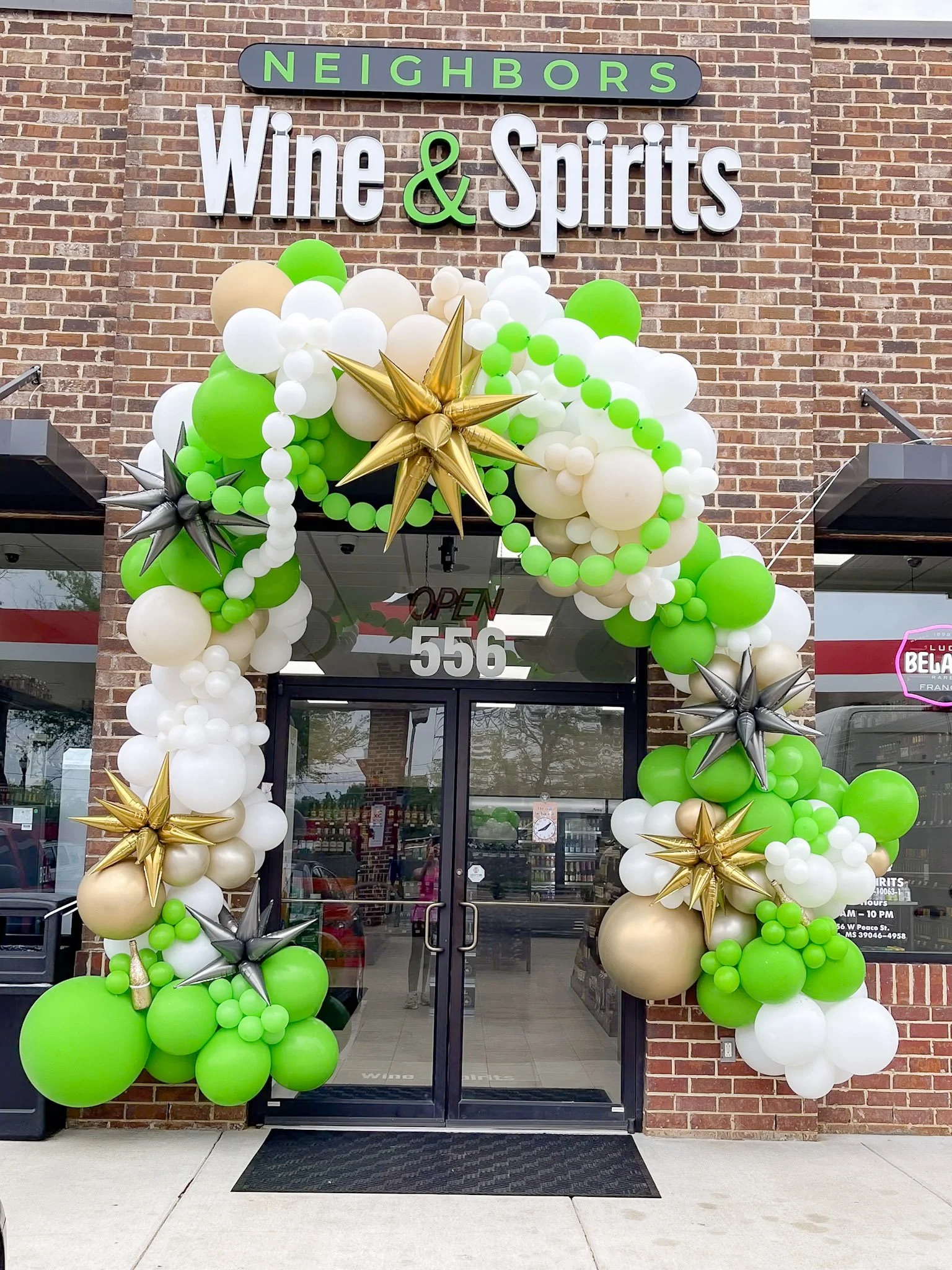 Grand opening balloon garland in Canton, Mississippi.