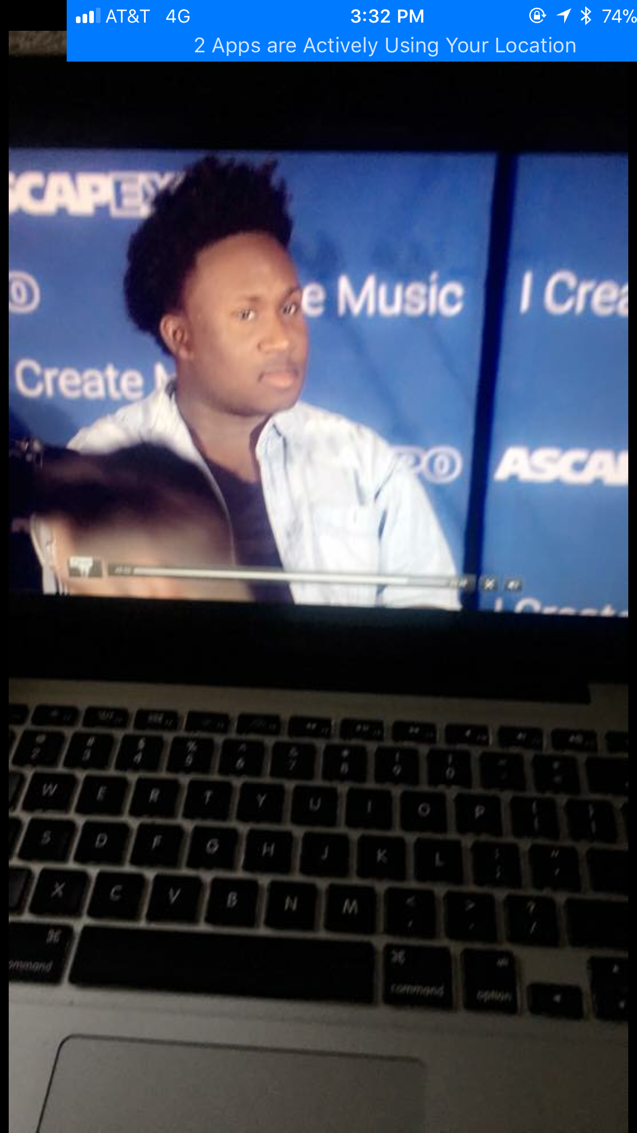 Vanéx at the ASCAP expo premiering new song "Bloodline"