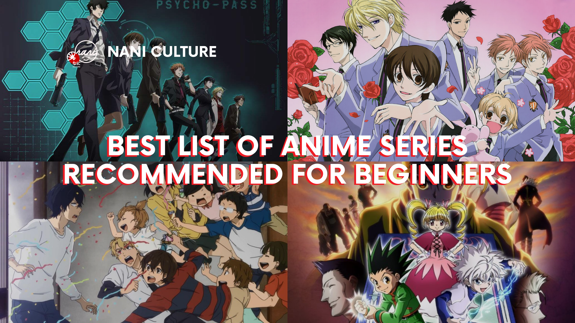 Best List of Anime Series Recommended for Beginners — NANI?! なに