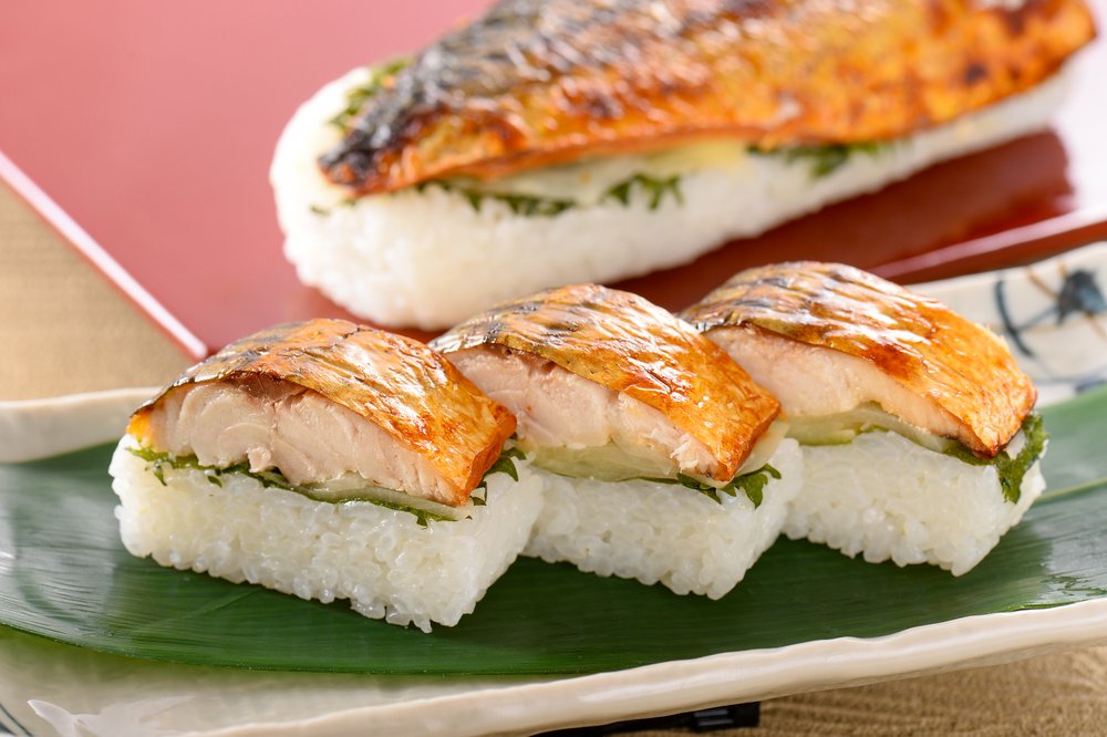 Grilled Saba (Mackerel) Sushi