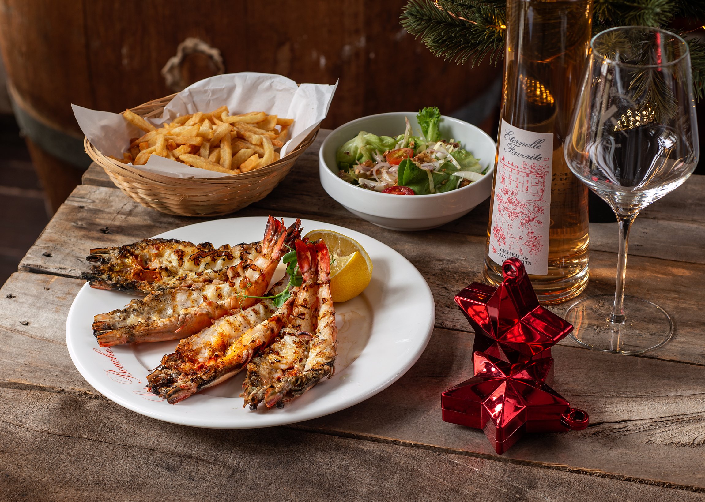 Jumbo Prawns Simply Grilled With Extra Virgin Olive Oil