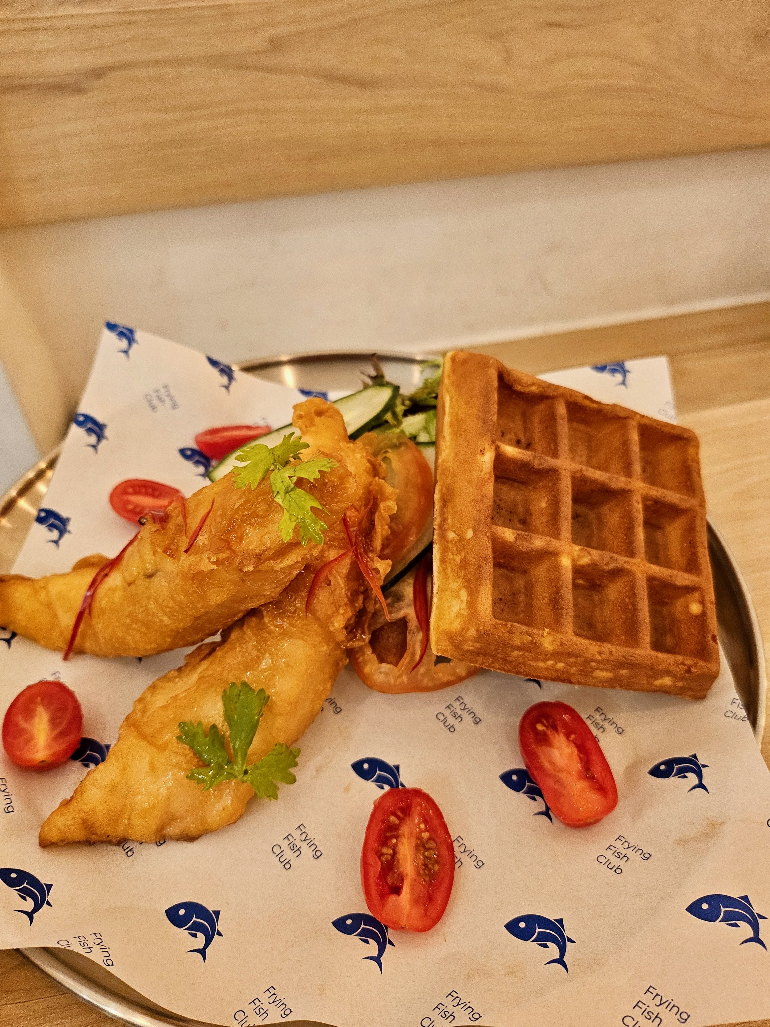 Fried Fish &amp; Creamier Golden Waffles