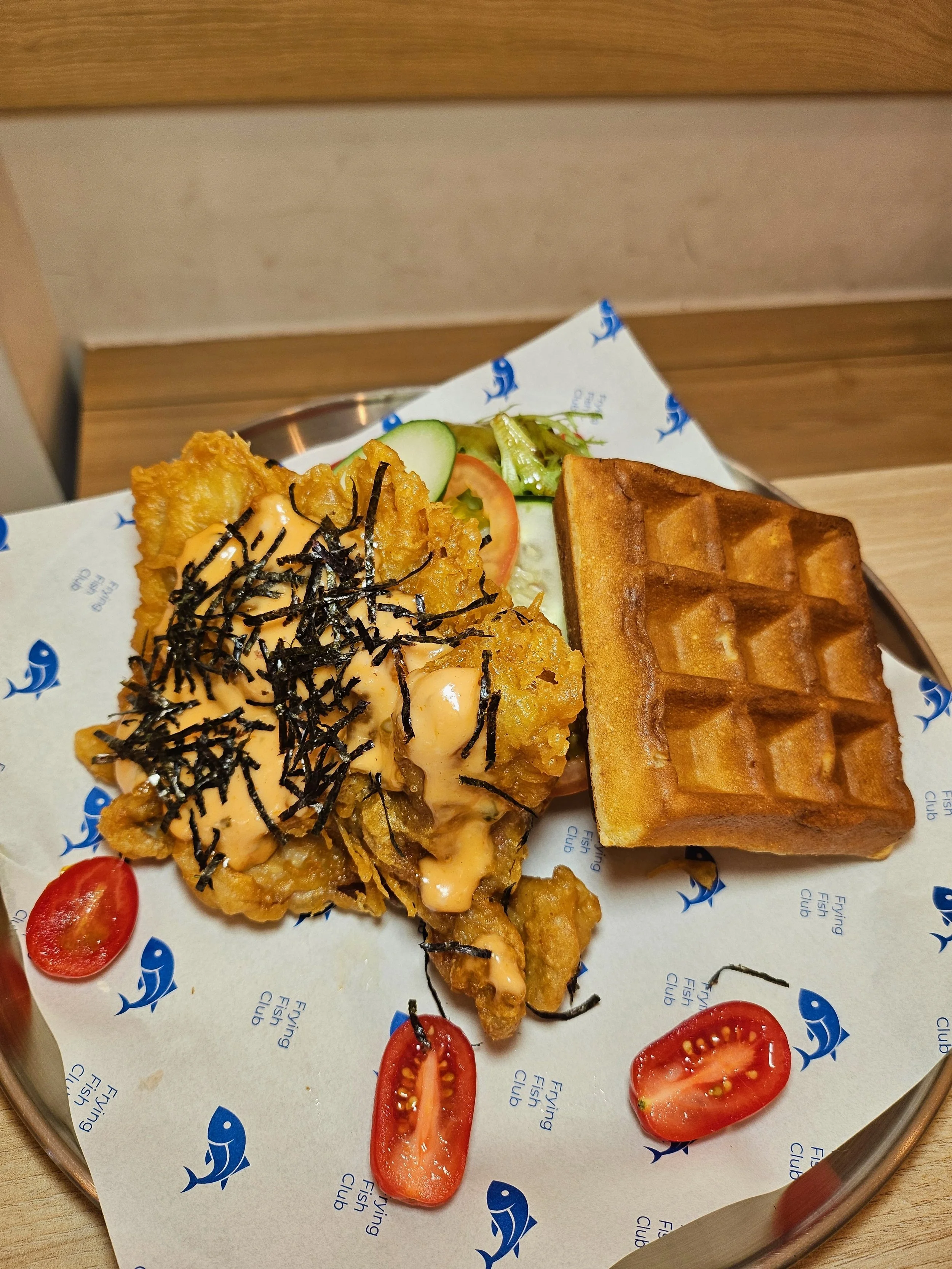 Fried Chicken &amp; Creamier Golden Waffles