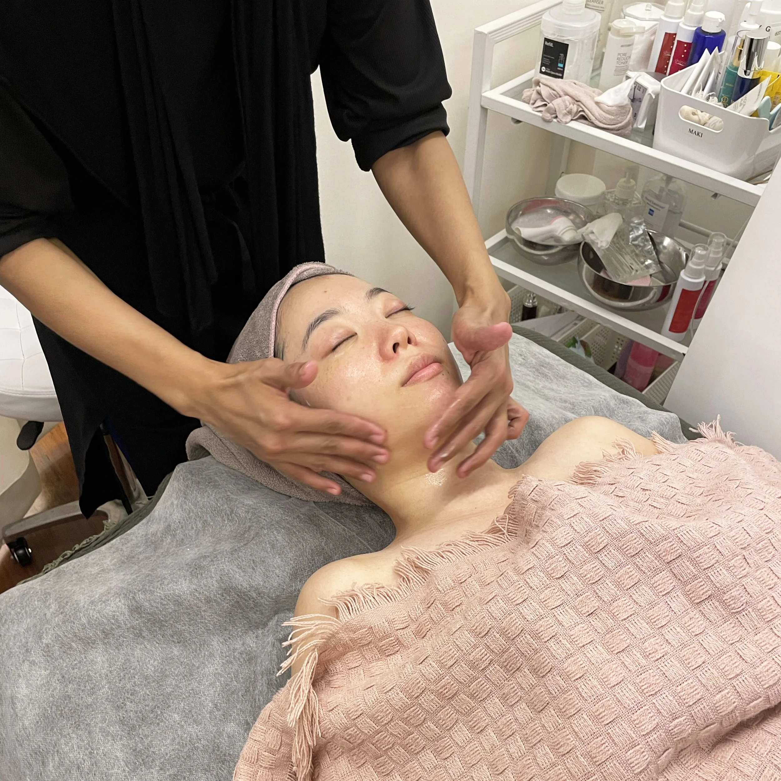 Applying Moisturising Cream