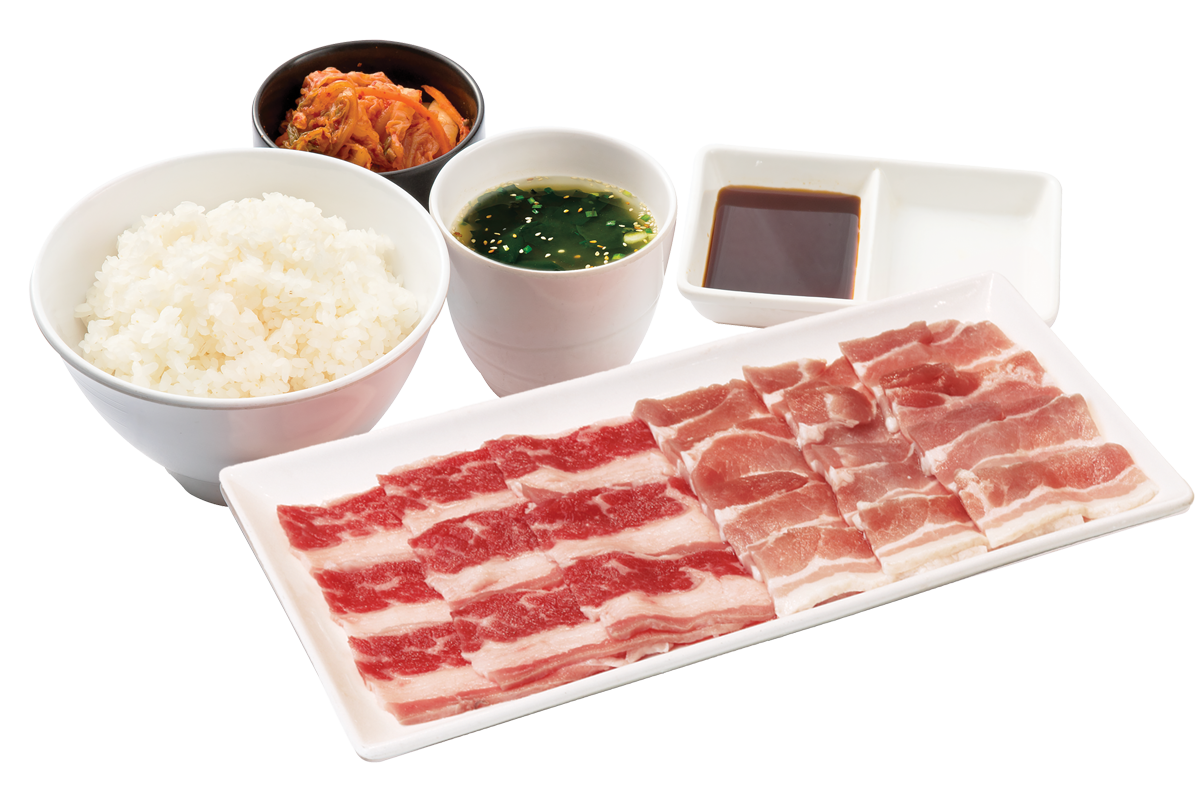 (Half &amp; Half) Karubi &amp; Pork Belly Set