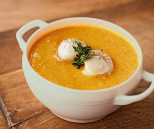 Aomori's Bounty: Scallop and Vegetable Brown Rice Soup