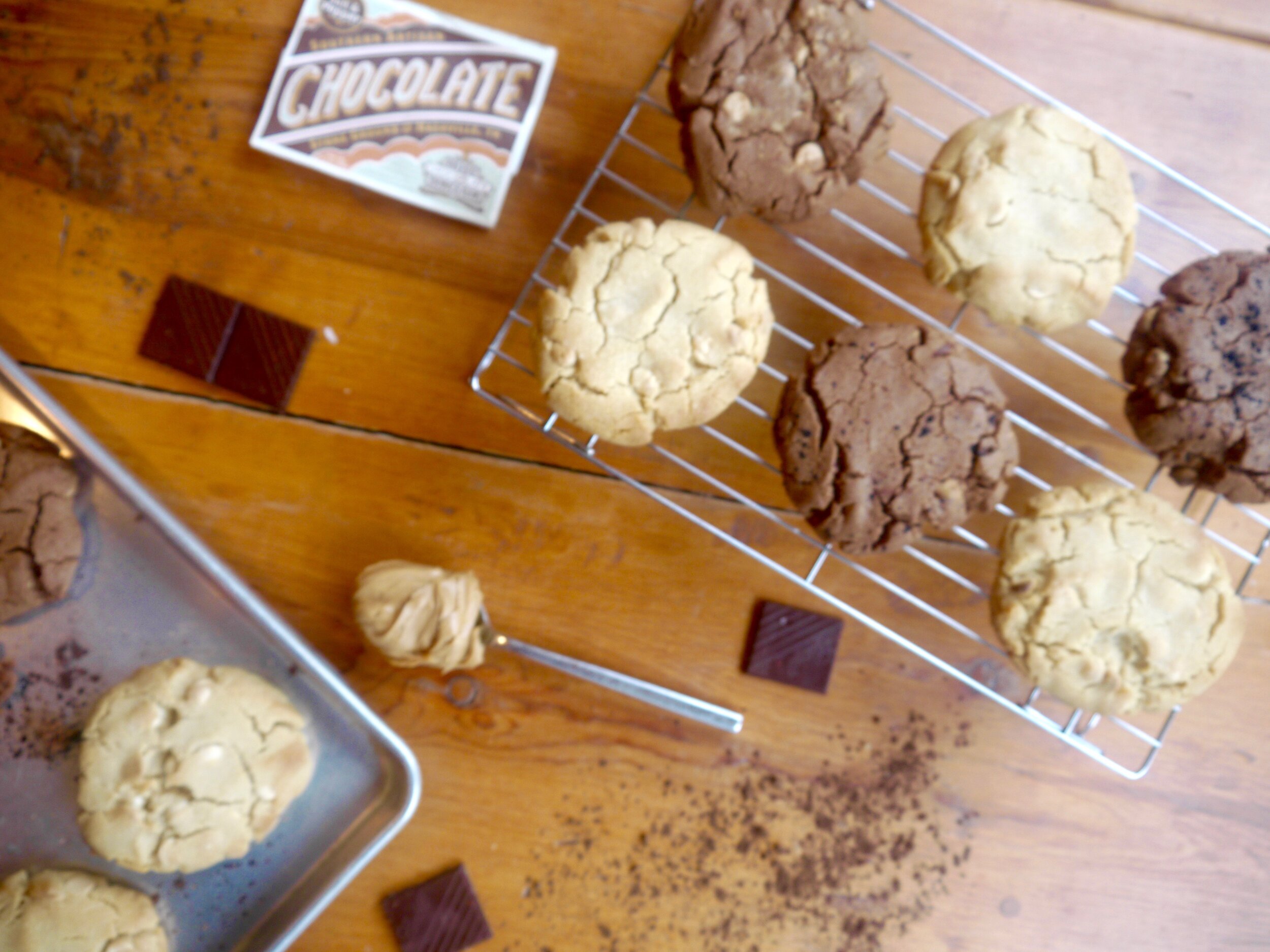 Chewy Peanut Butter & Chocolate Peanut Butter White Chocolate Chip Cookies