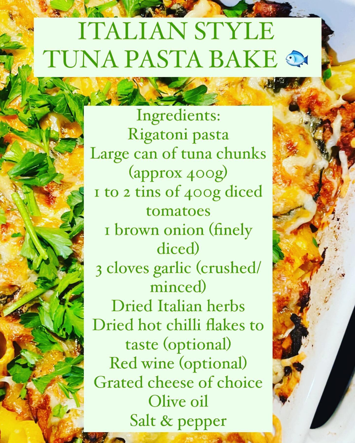 Treat your self mid week, or really anytime to this Italian inspired tuna bake&hellip;. go on you deserve it 😉