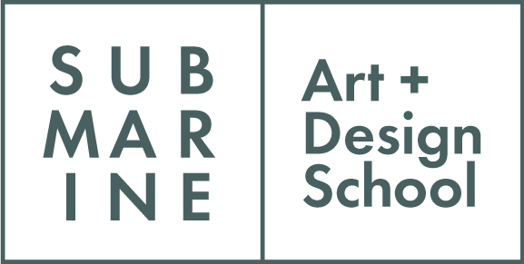 Logo stamp design for Submarine Art + Design School, Edinburgh. Created by Tom Ellis