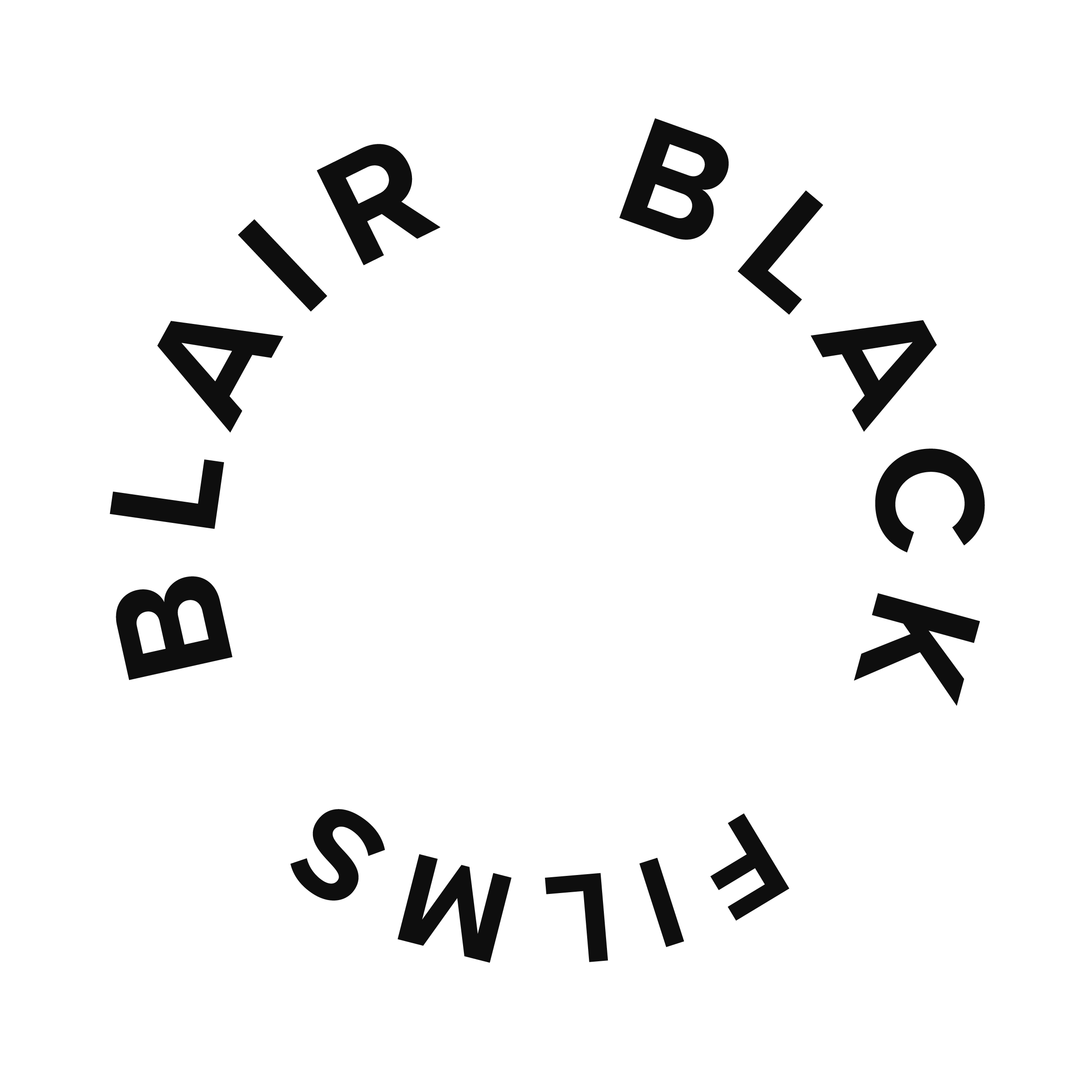 Blair Black Films logo (black on white) - created by Tom Ellis