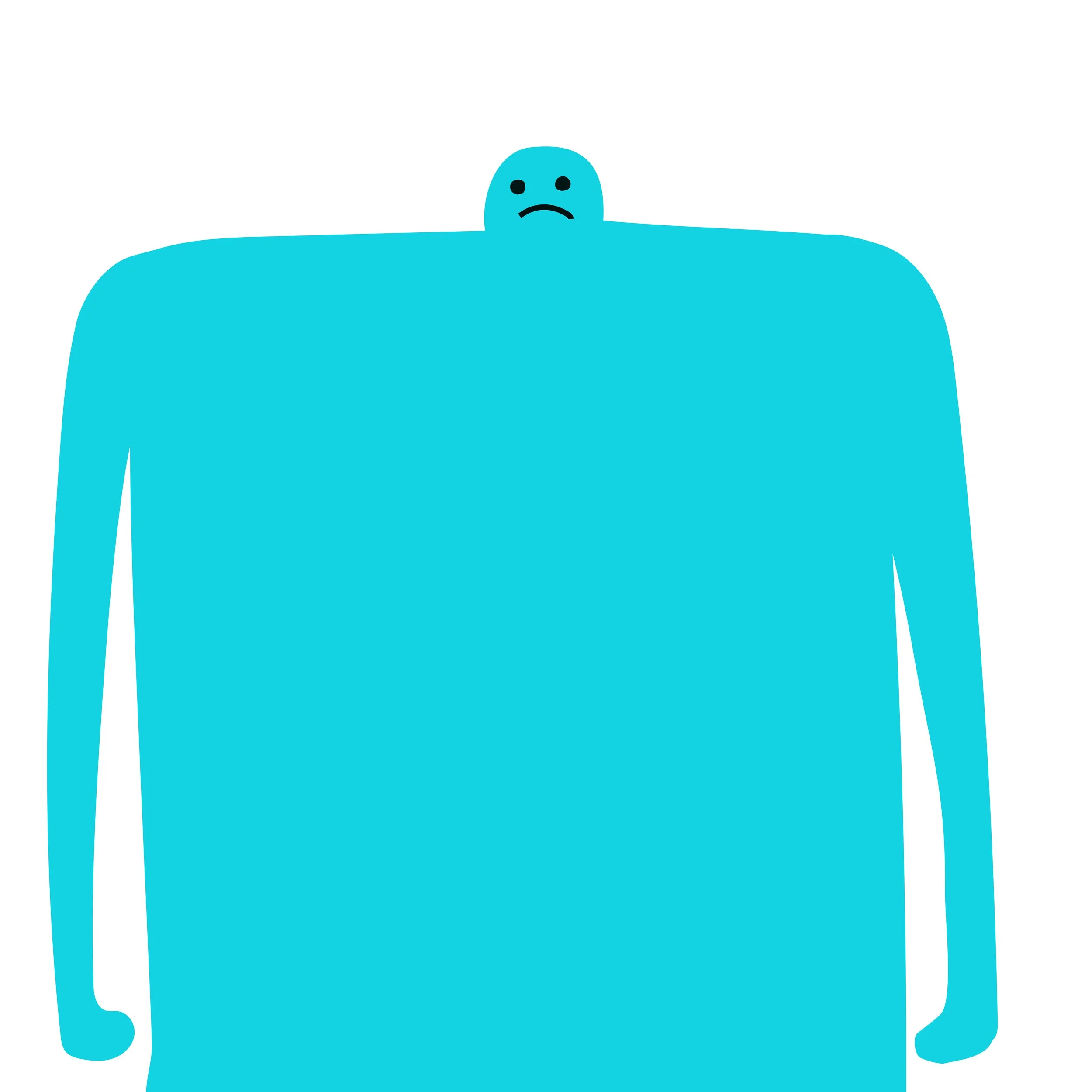 Blue man. Illustration by Tom Ellis