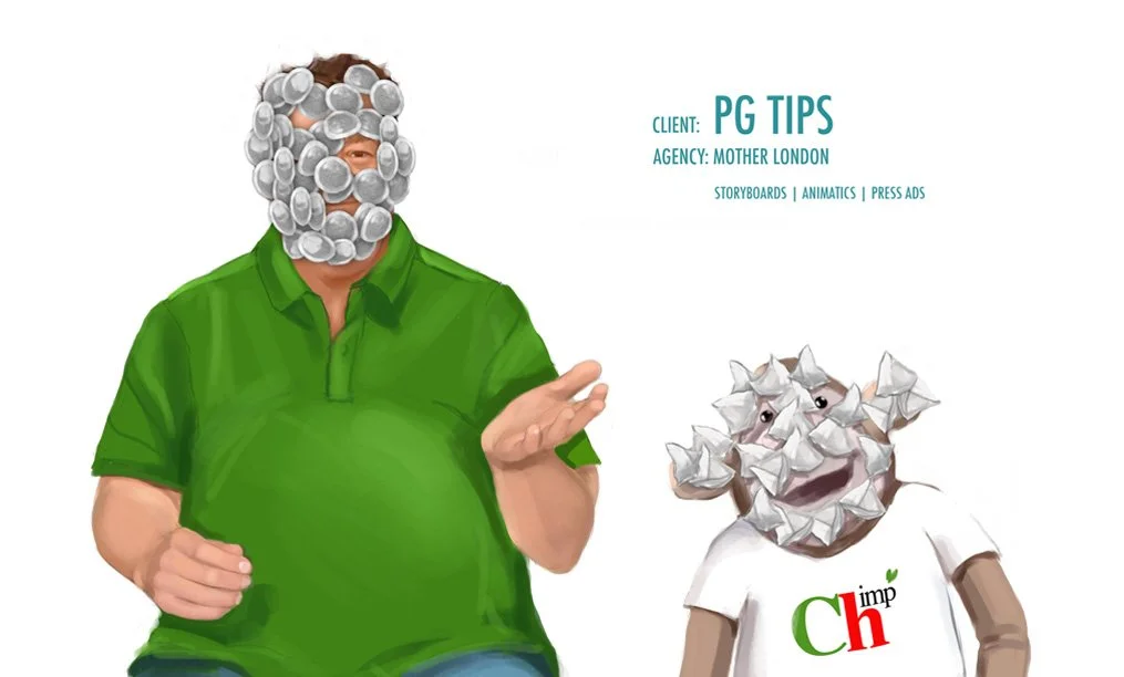 Treehouse 24 visual work for PG Tips brand. Created by Tom Ellis
