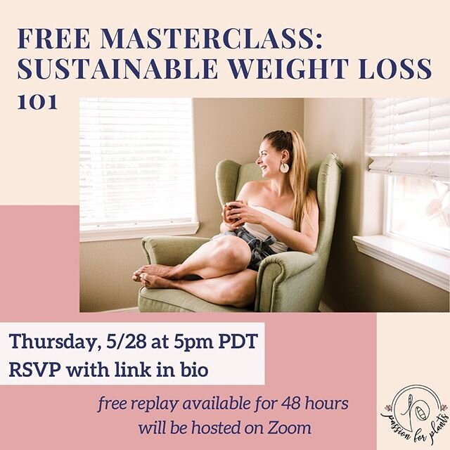 big news, y&rsquo;all: I&rsquo;m hosting a freeeee masterclass and you&rsquo;re invited! 🥳🥳⁣
⁣
SUSTAINABLE WEIGHT LOSS 101 ✨✨⁣
⁣
in this masterclass, you&rsquo;ll learn: ⁣
⁣
✅ foundations of losing weight in a healthy way ⁣
✅ how to maintain your w