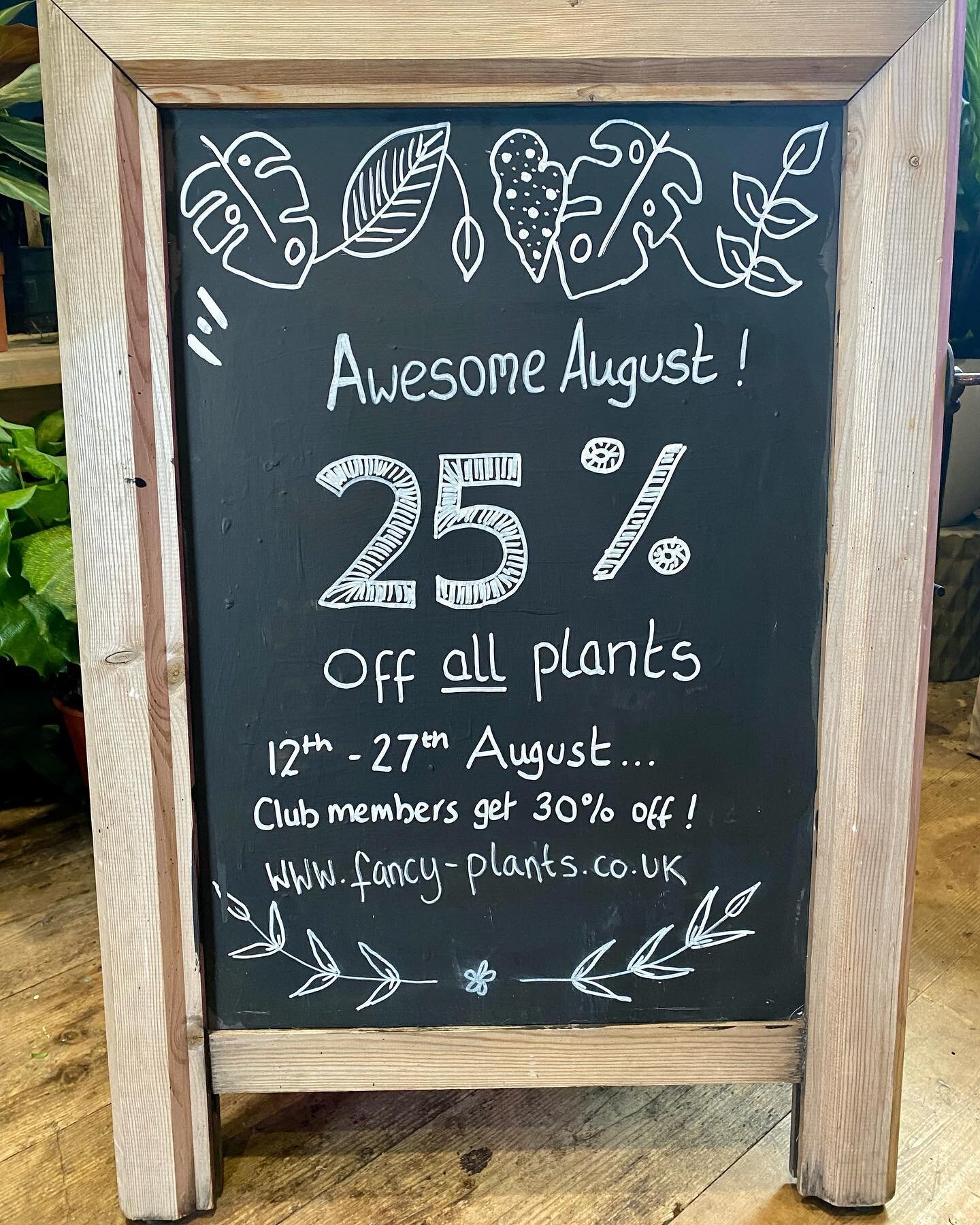 It&rsquo;s been a full on summer and we at FP HQ can&rsquo;t believe it&rsquo;s August already. So we are a bit late to the party but here we are with our Awesome August discount. 25% off ALL plants and for our Club members it&rsquo;s 30% off. And th