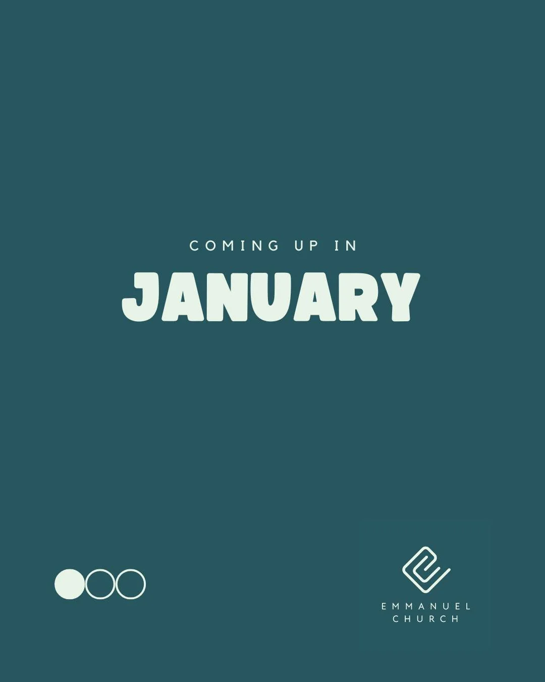 We're kicking off the New Year with a bang at Emmanuel with not one but two new courses launching this month! Keep an eye out for more info about our CAP Money Coaching course, and also Alpha. We're also going big for prayer (okay nothing new there) 