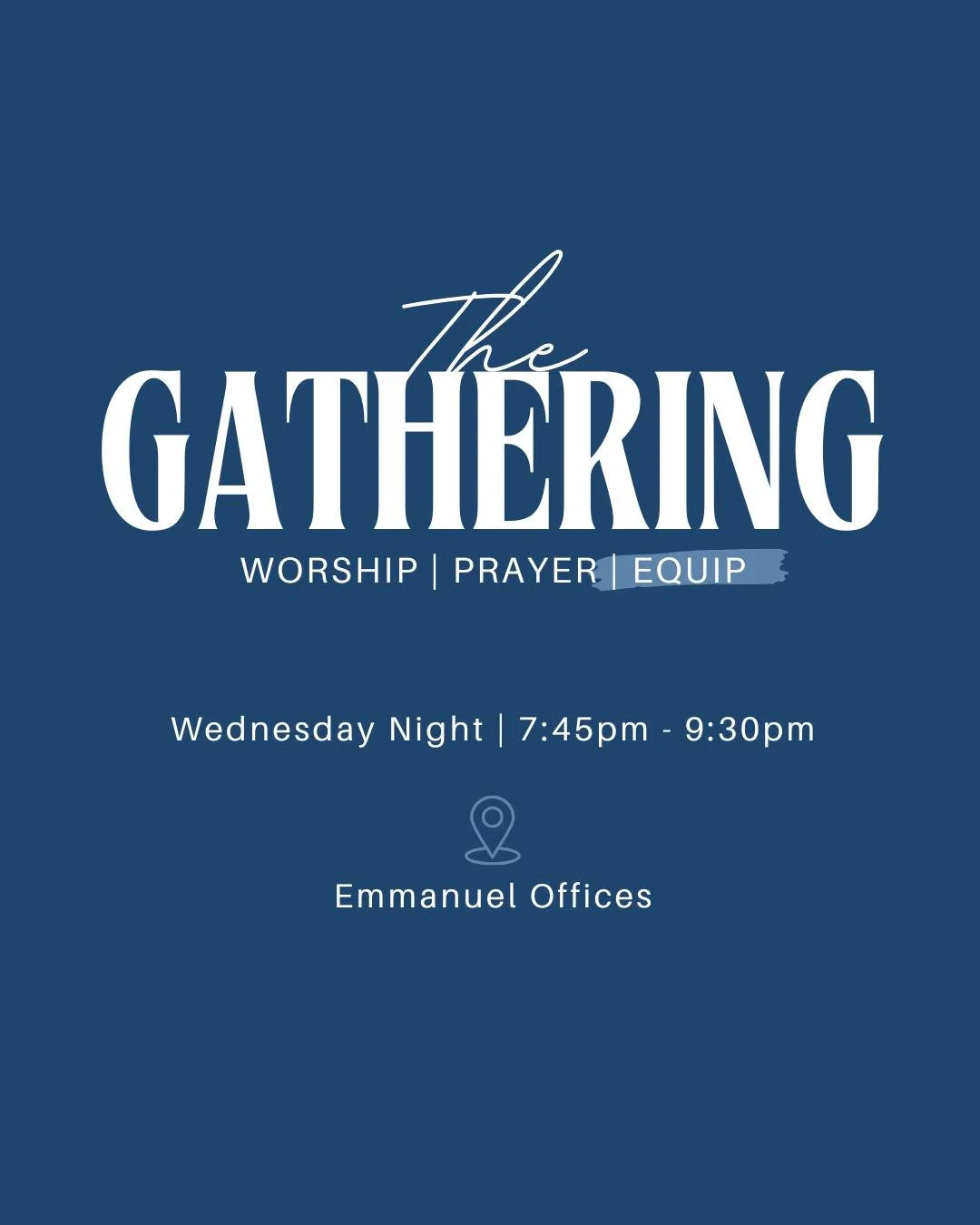 Tonight! The Gathering is happening tonight at the church offices. Come if you want to know Jesus more and be equipped to learn how to hear his voice and follow him forward. It's going to be a great night in God's presence and we would love to see yo