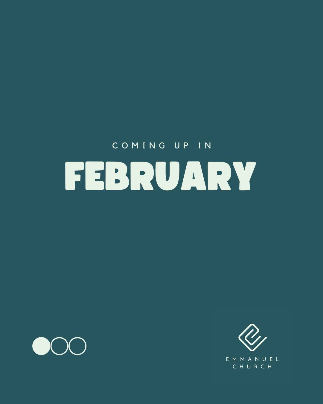 Coming up at Emmanuel this February. Shake off those winter blues, and pop these dates in your diary for a month filled with new opportunities to meet with God, build friendship together, and join in with other churches in loving our city with Arise.