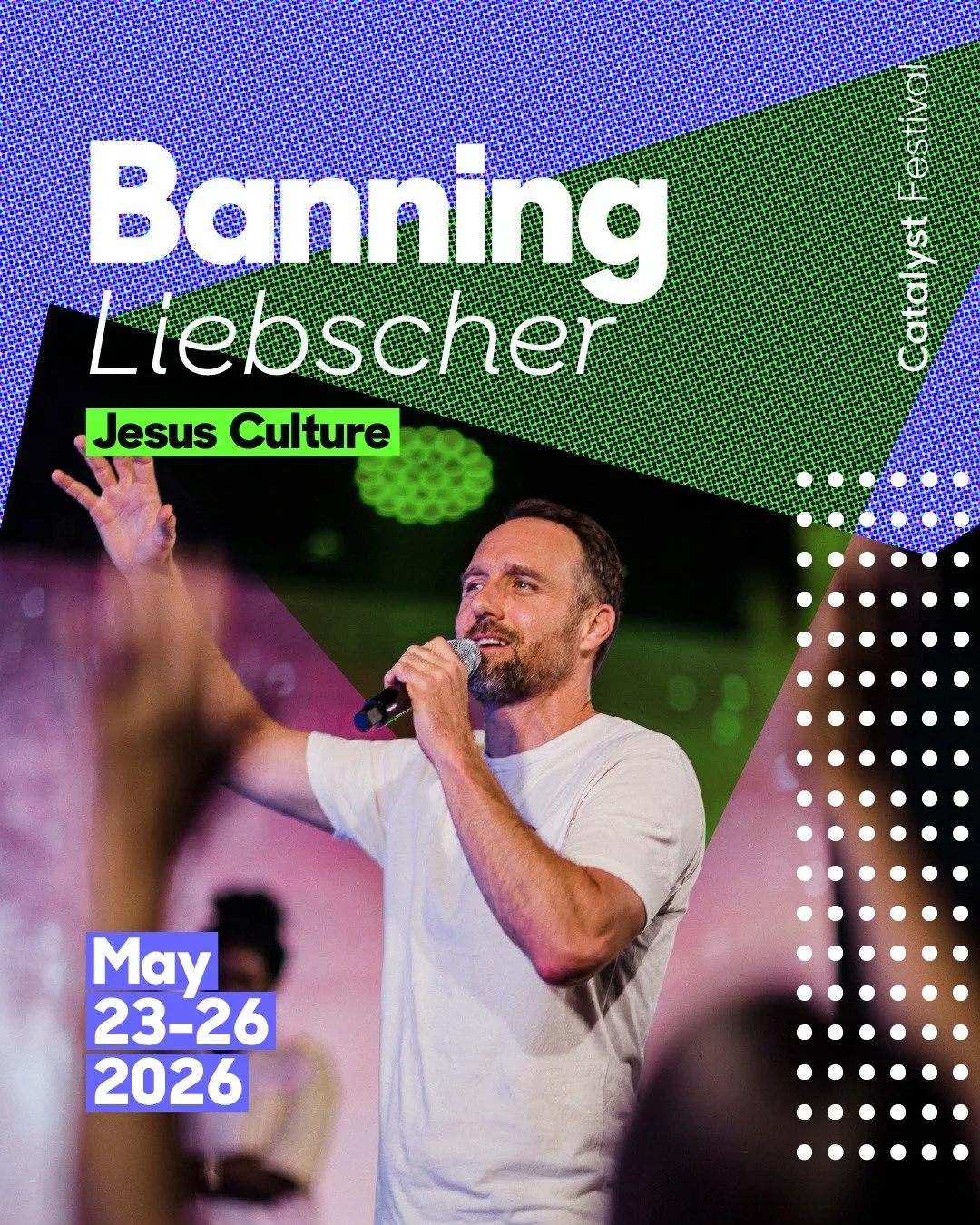 Who's getting excited for the Catalyst Festival?! One of the main speakers this year will be Banning Liebscher from Jesus Culture Sacramento, it's going to be an amazing time together!