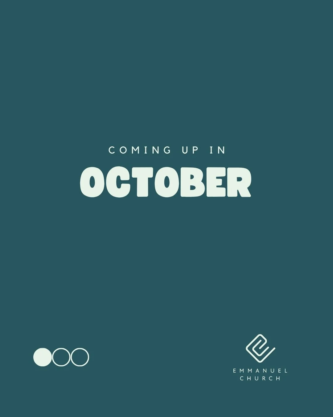 It's been a busy start to the new term with lots going on at Emmanuel. Pop these dates in your diary so you don't miss out!