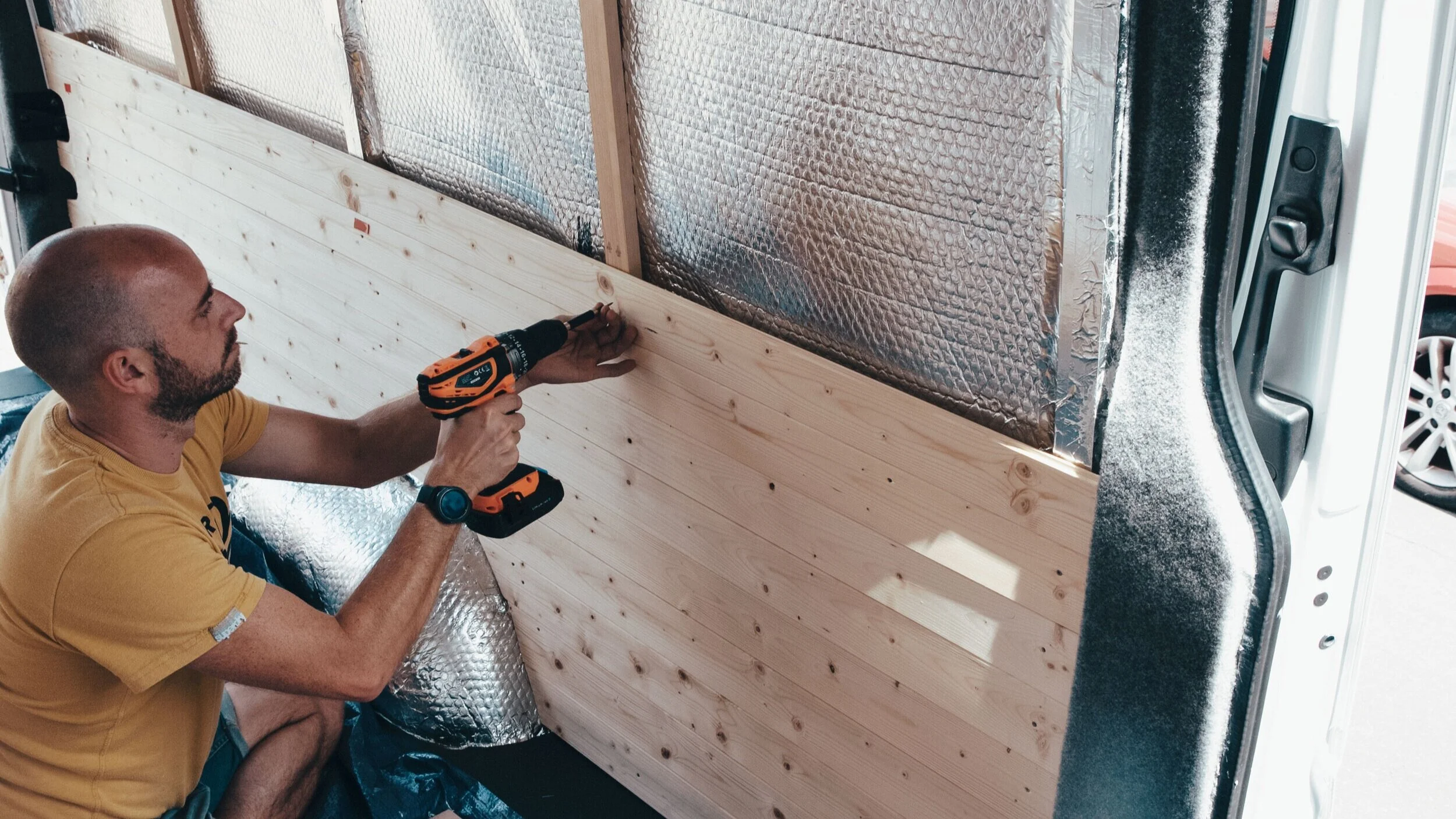 Van Build Series: Week 7 - Pine Cladding the Walls