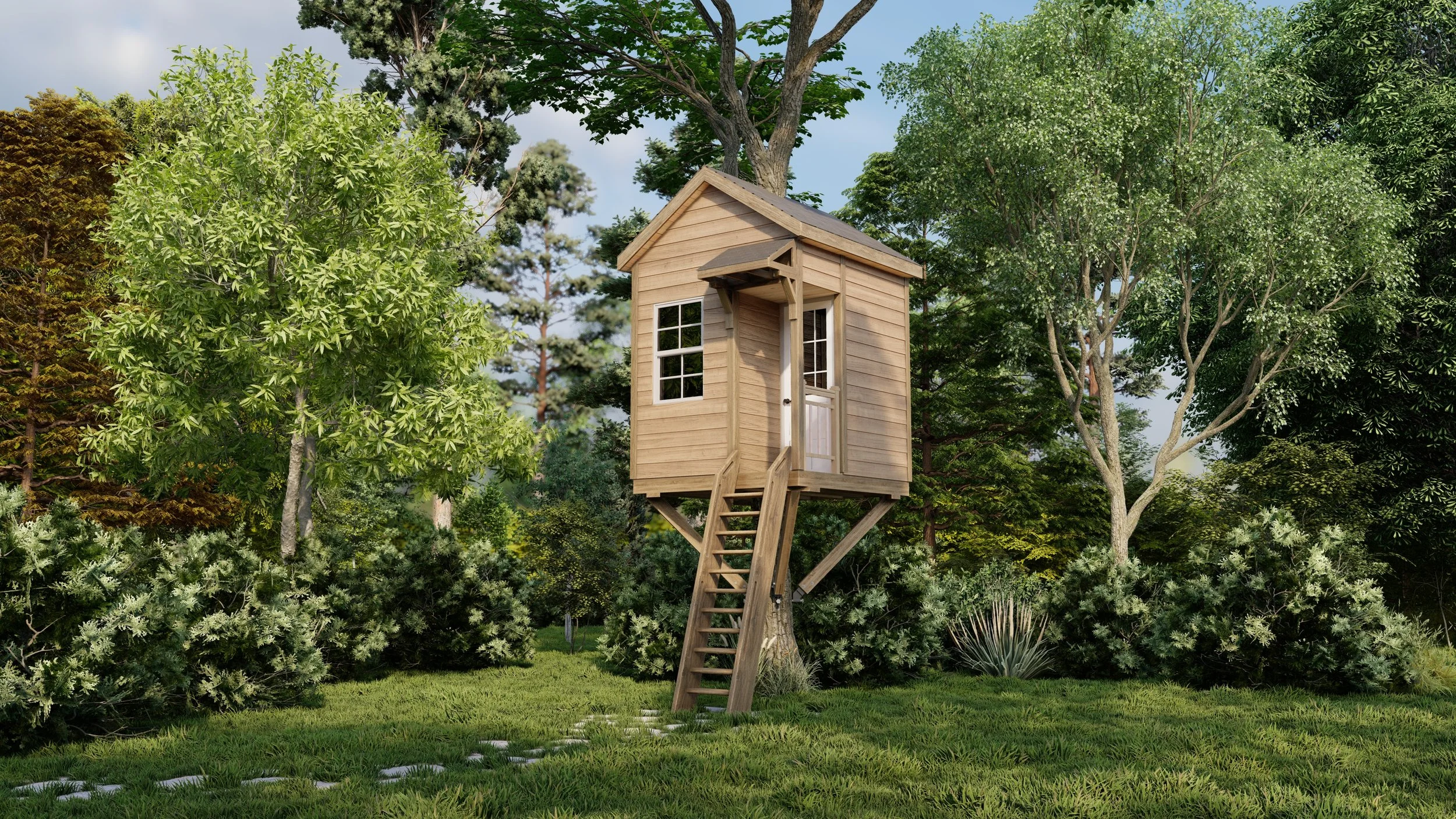 Treehouse Plan 8ft Square Treehouse TreehouseBrackets treehouse-plan-8ft-square-treehouse-treehousebrackets