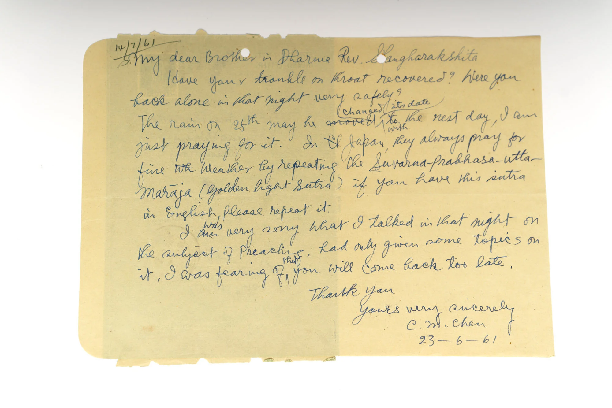 Letter from Yogi Chen, June 1961.jpg