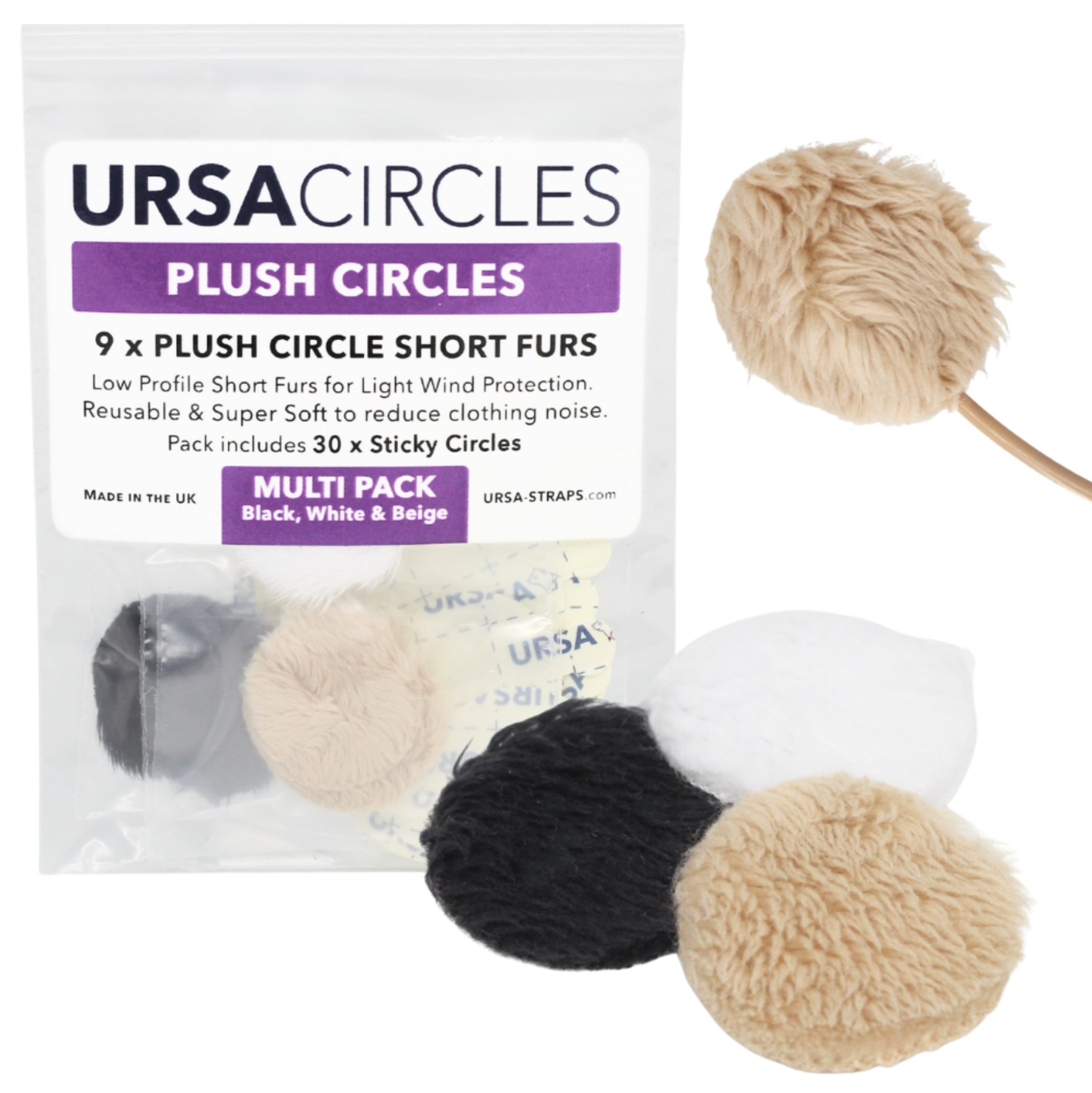 Plush Circles - 9 Circles + 30 Stickies - Multicolour