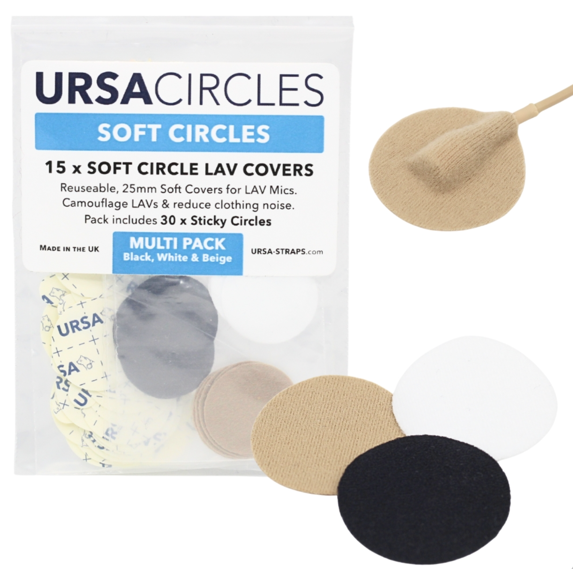 Soft Circles - 15 Circles + 30 Stickies - Multicolour