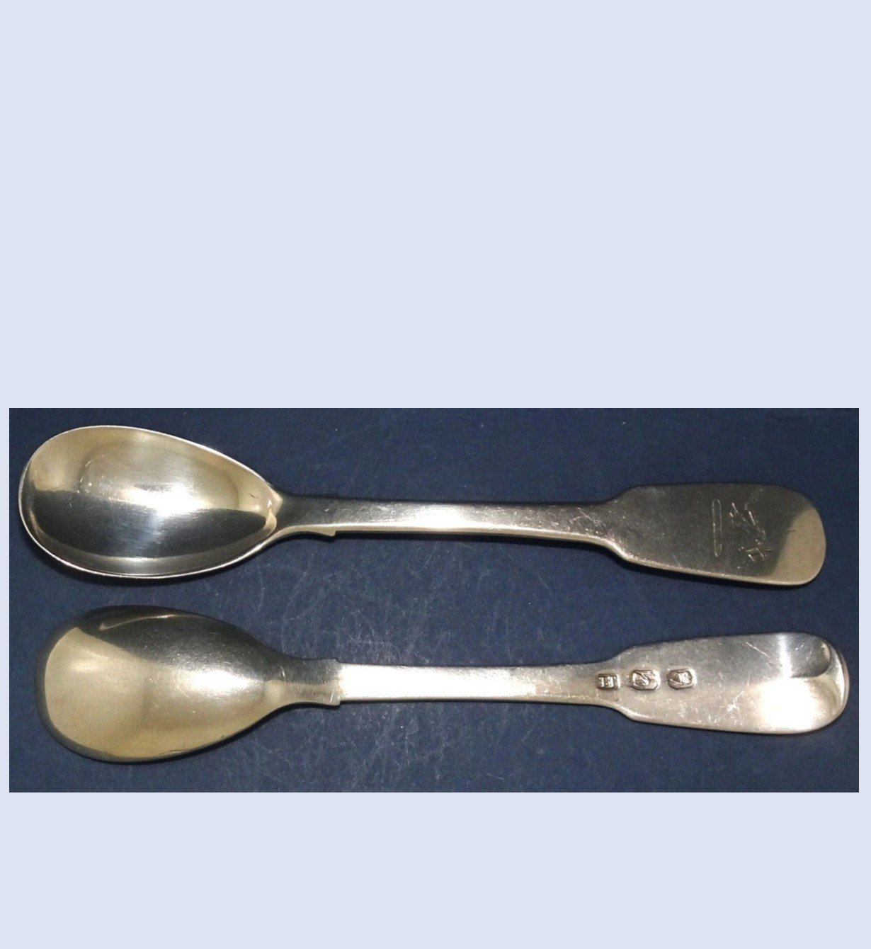 Pair of Irish silver egg spoons. Dublin 1805