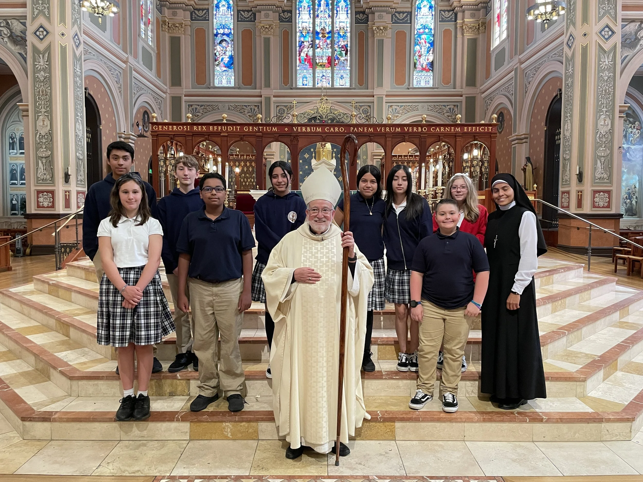 8th Grade Mass with the Bishop