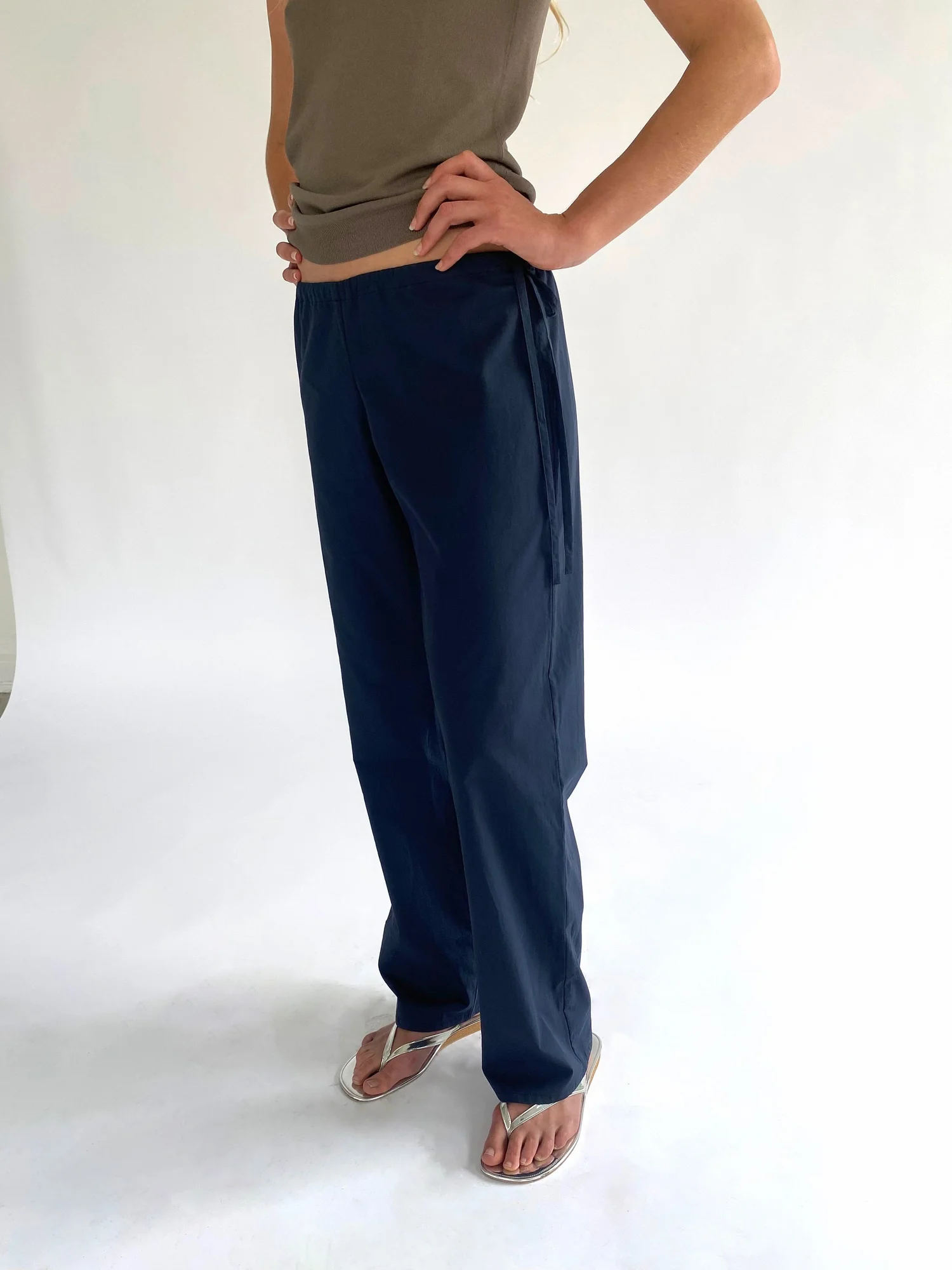 Tie Pants - Navy — Brooke Callahan
