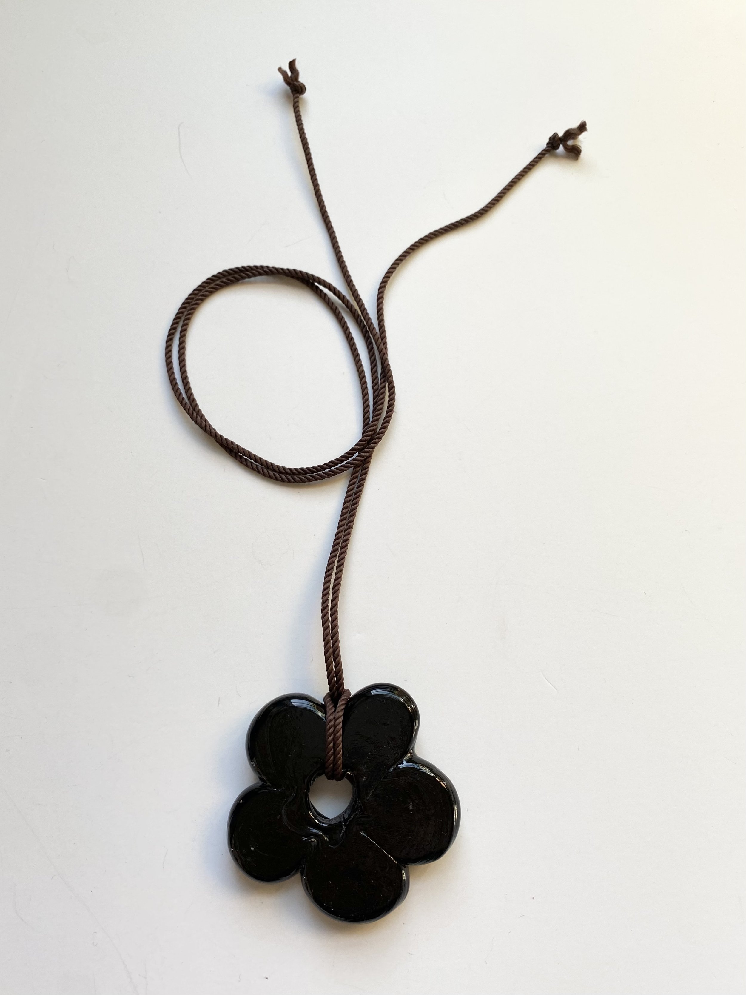XL Flower Pendant - Black/Brown — Brooke Callahan