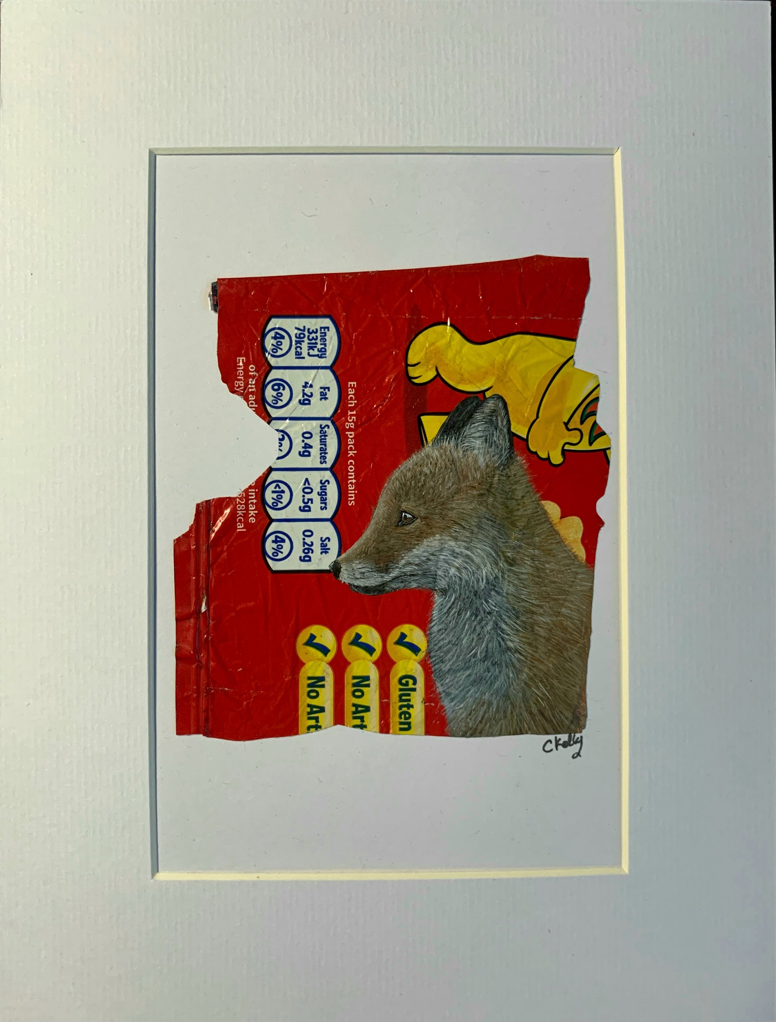 fox painting on litter