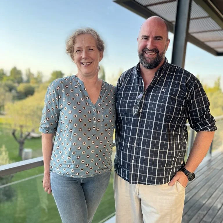 ▴ Sarah Kemp and Sergio Casé at Trapiche