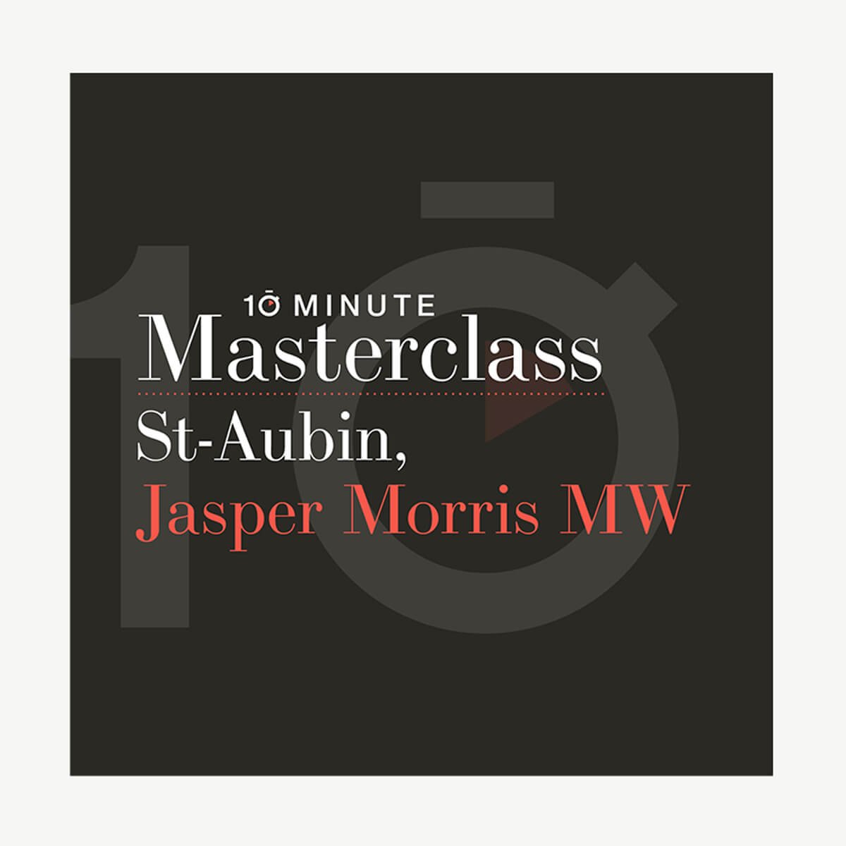 ▻ St-Aubin with Jasper Morris MW