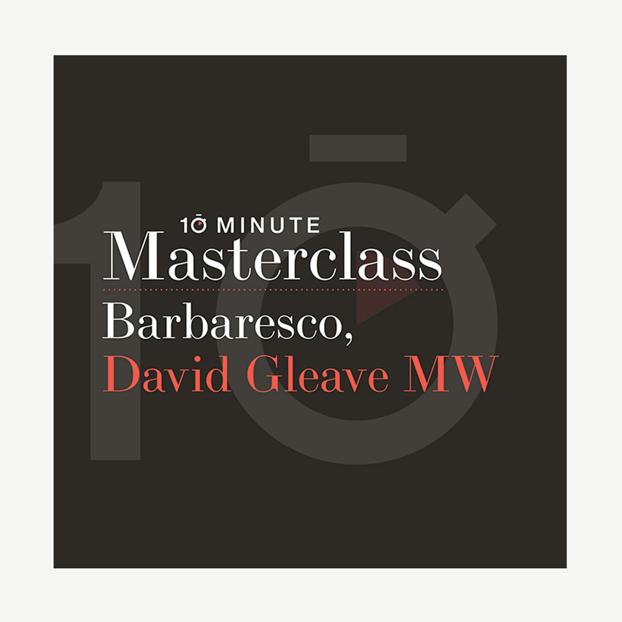 ▻ Barbaresco with David Gleave MW