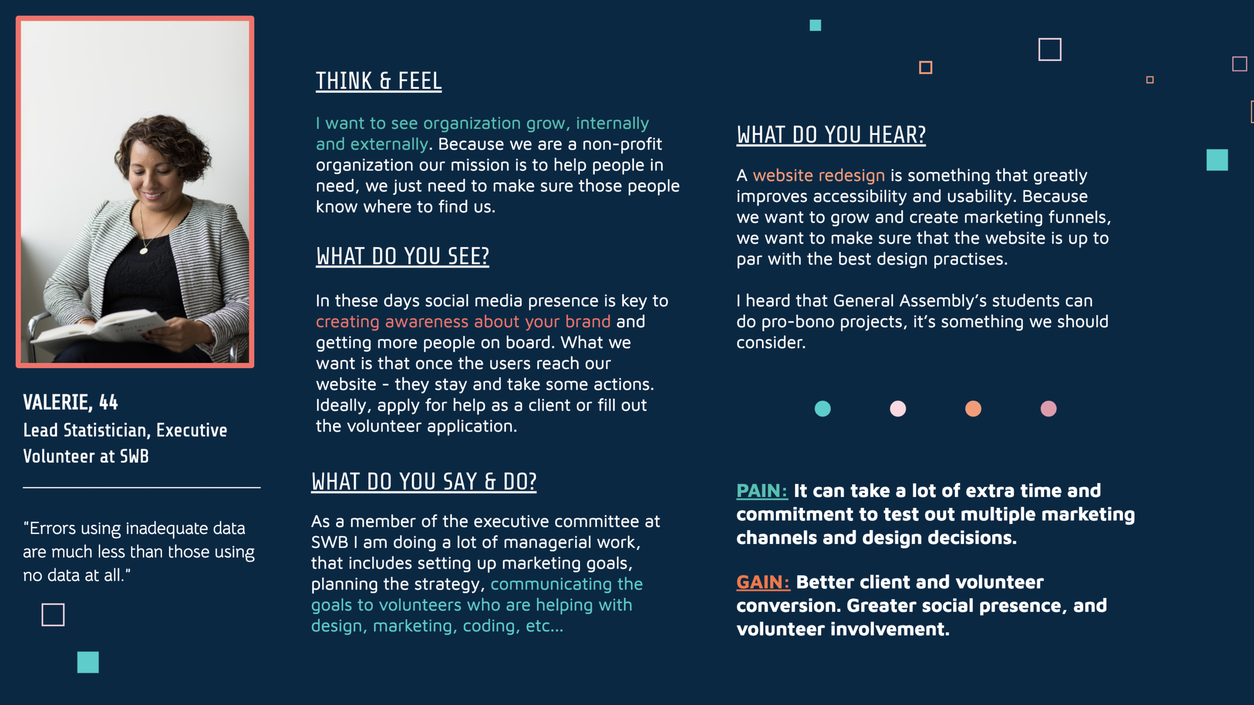 User Persona - SWB Stakeholder Perspective