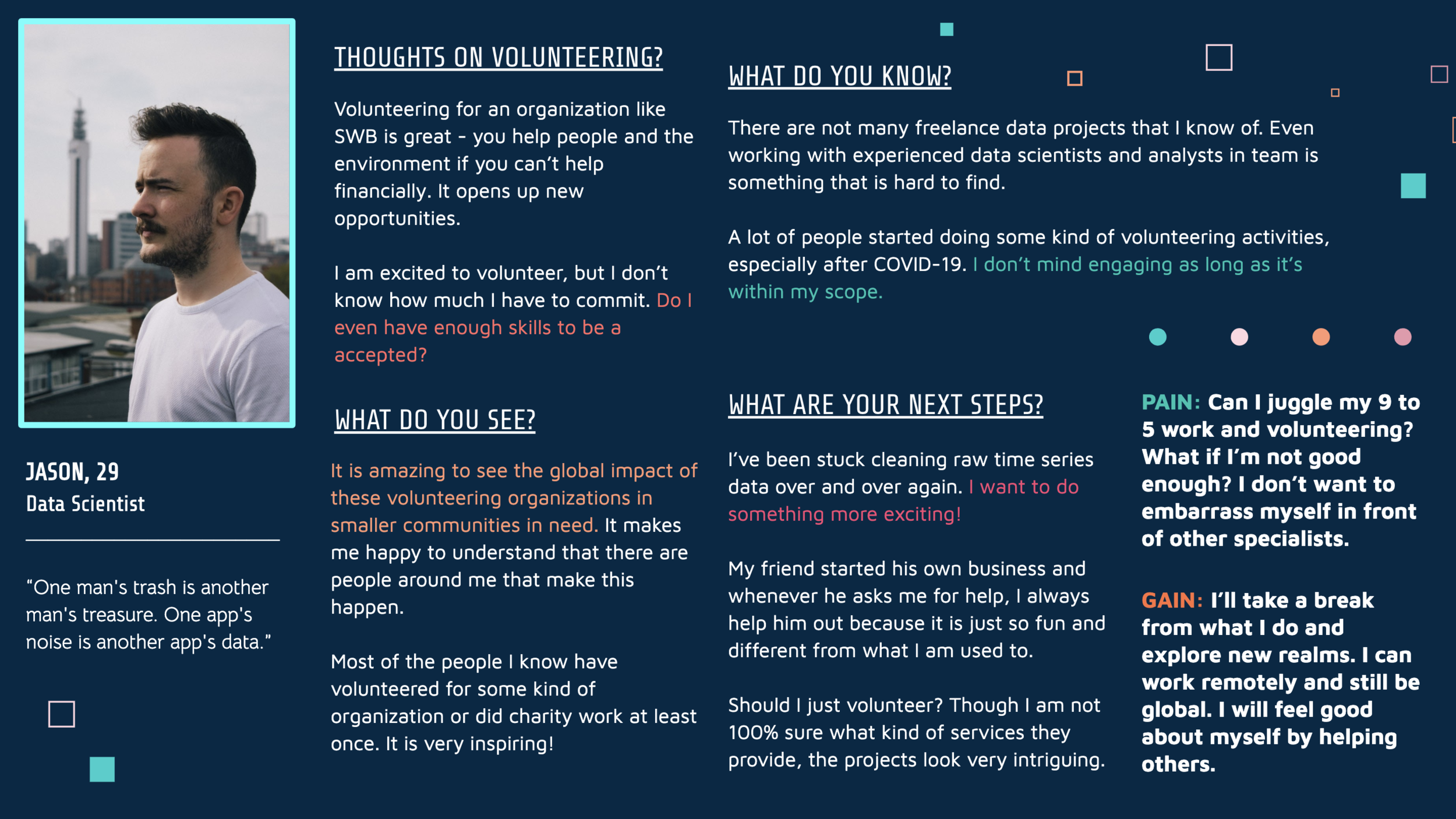 User Persona 2 - Potential Volunteer Perspective