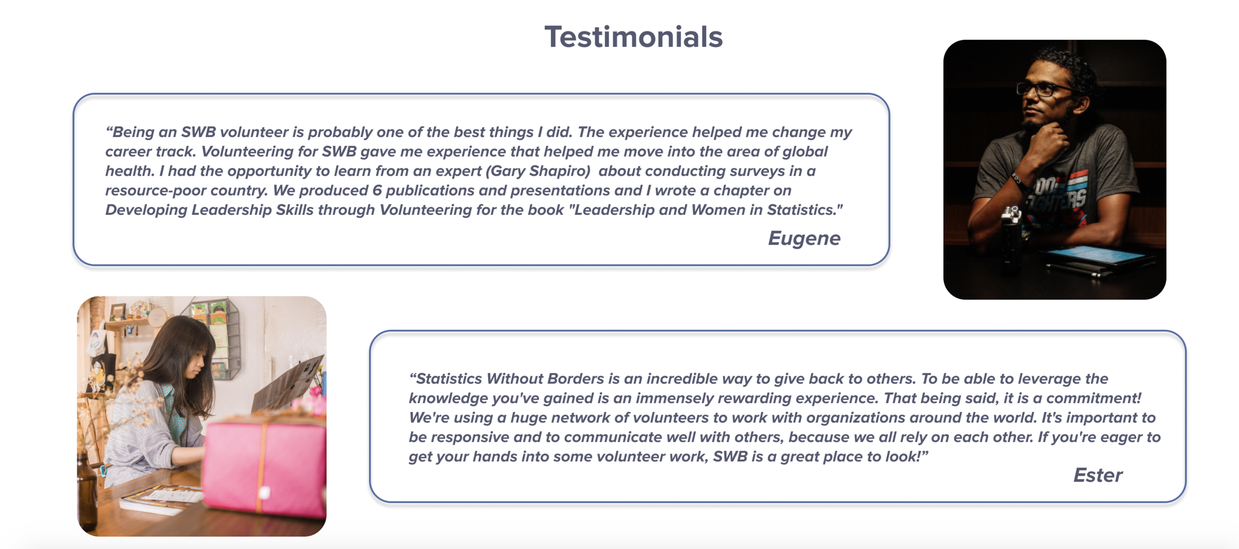 Homepage Testimonials