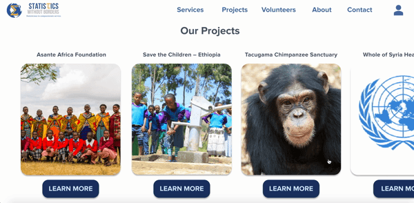 Homepage Projects Scroll