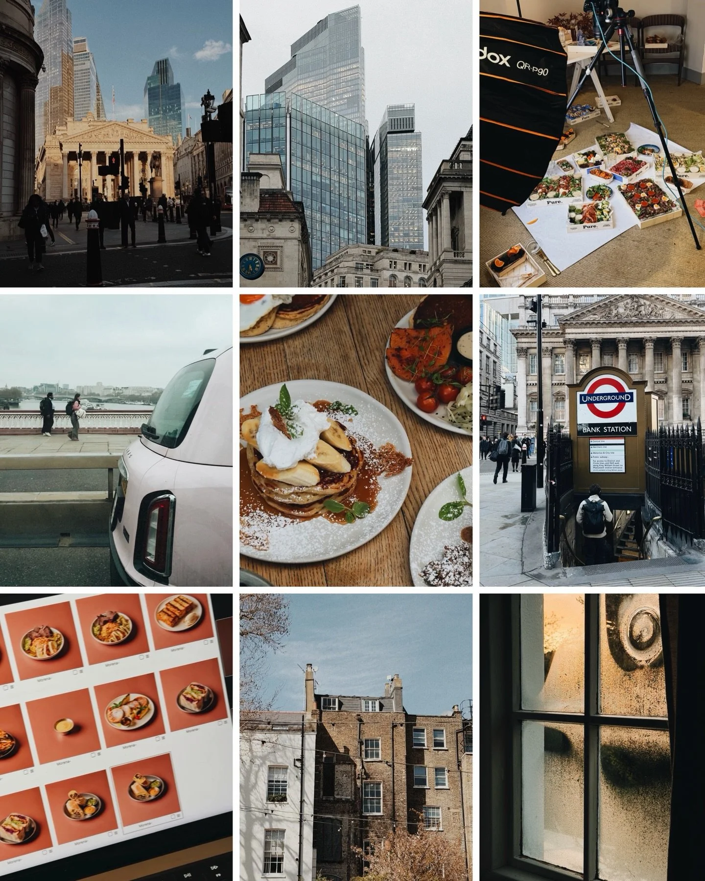 Wrapping a busy week of shoots in London with 4 shoots packed into three days 📷 
feat. Black cab people watching ops, pretty London architecture, flatlays on the floor, Bank at golden hour, early starts &amp; sunny mornings, satisfying Deliveroo con