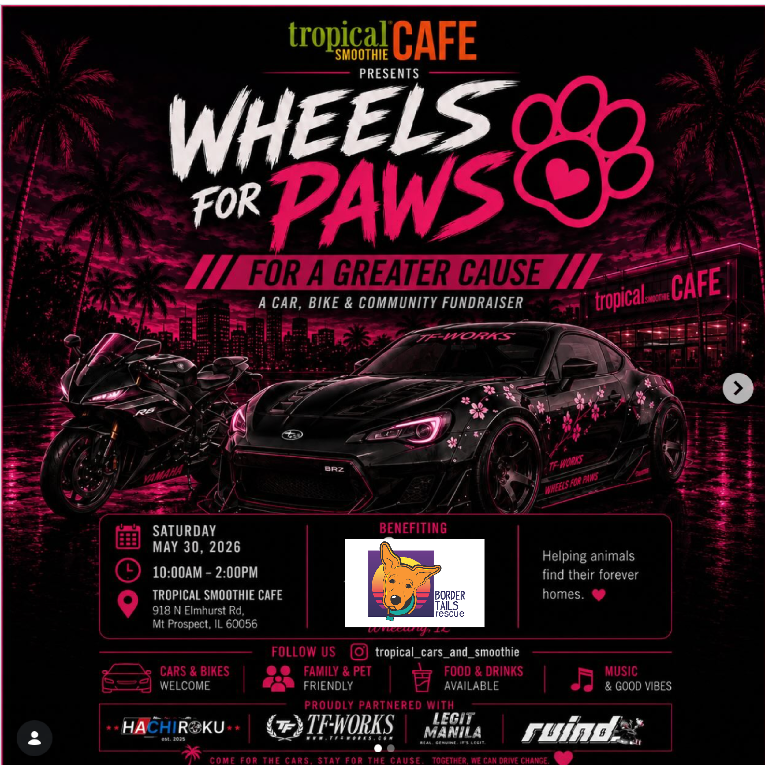 Wheels for Paws with Tropical Smoothie