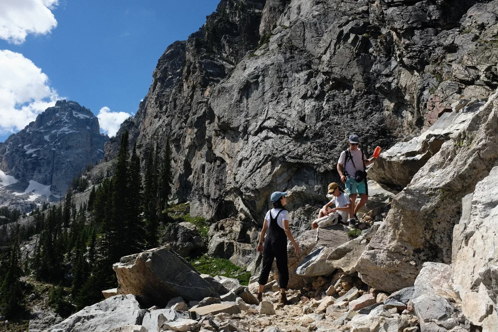  Grand Teton - Reaching our destination, Garnet Canyon. (For this view: 5-hour total hike) 