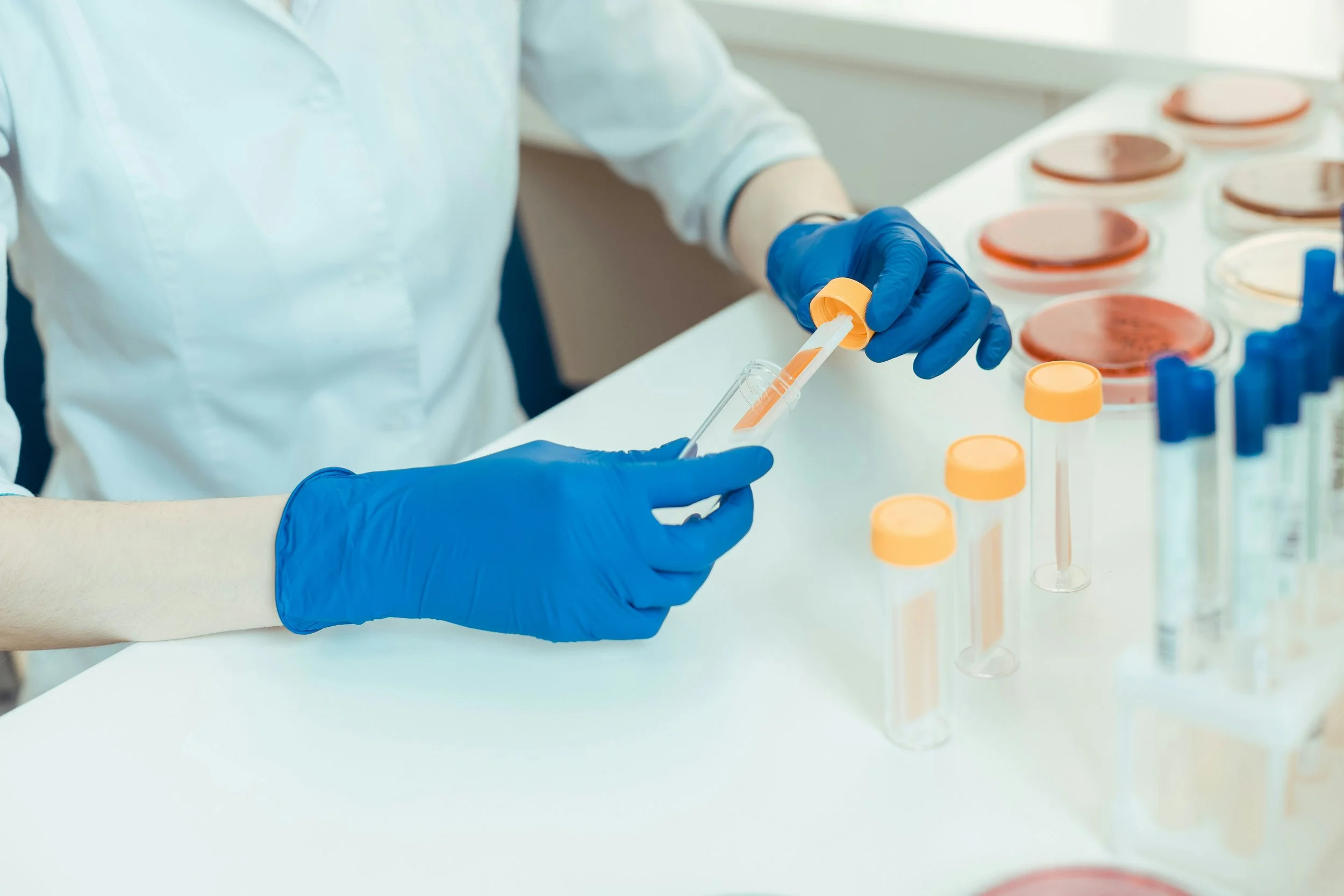 Laboratory fertility testing showing hormone and diagnostic tests used to assess fertility